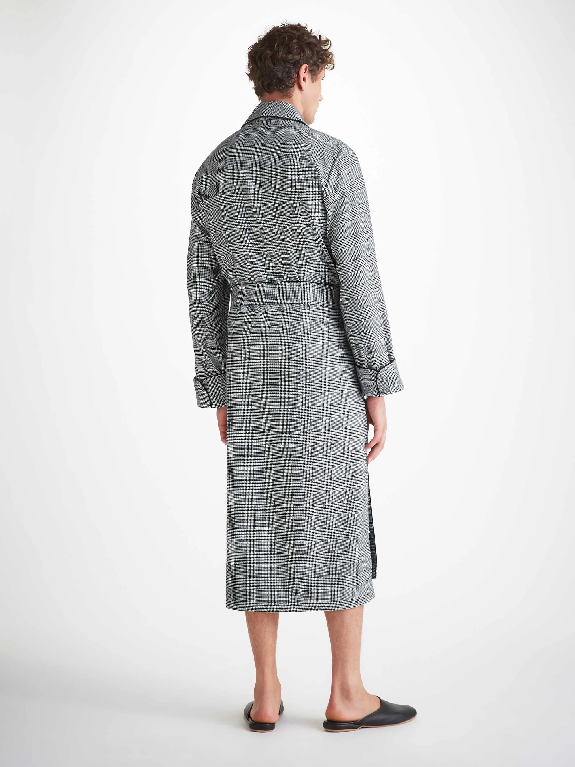 Men's Robe Kelburn 42 Brushed Cotton Black sold by Derek Rose product image thumbnail 5