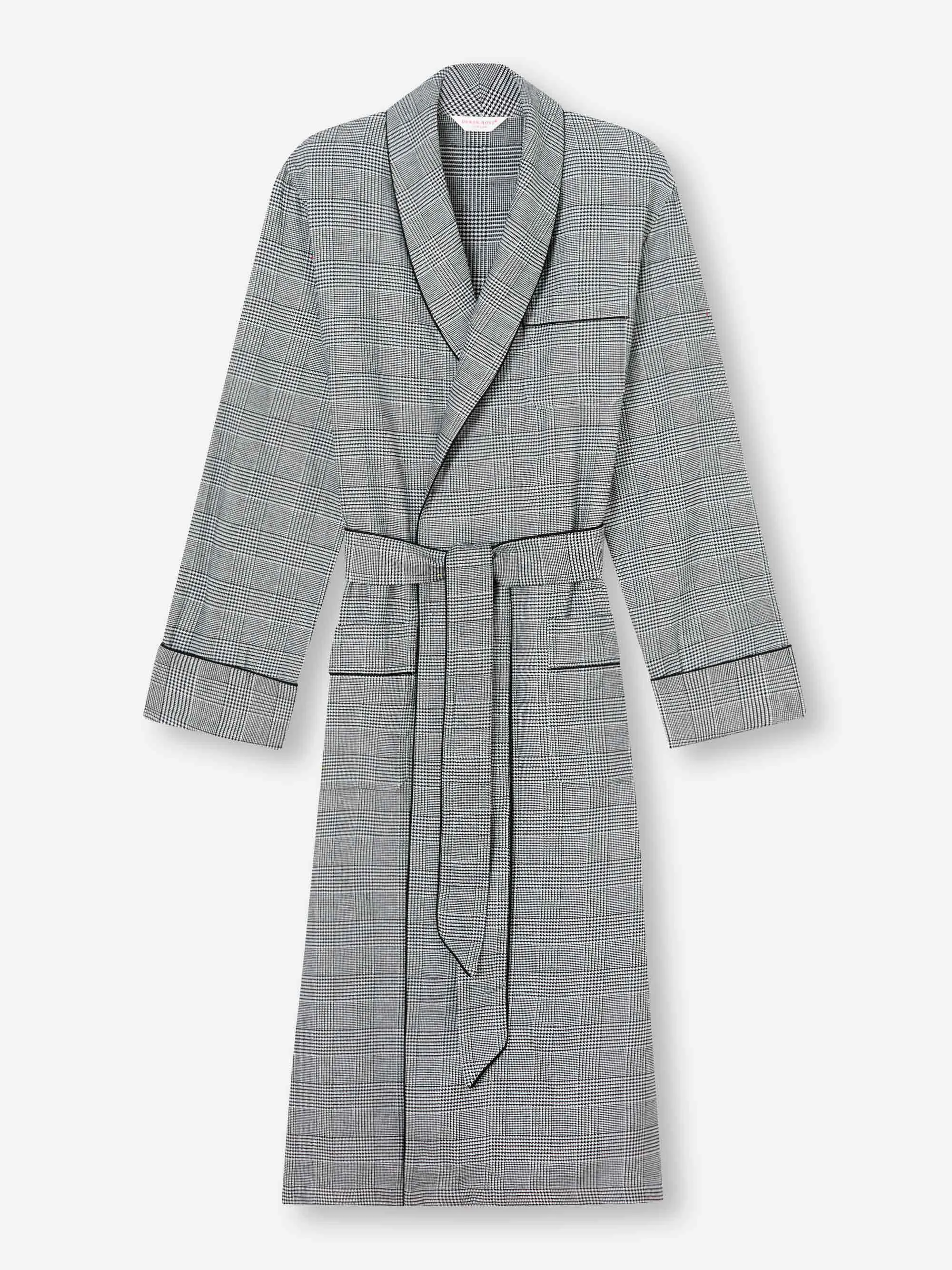 Men's Robe Kelburn 42 Brushed Cotton Black sold by Derek Rose product image thumbnail 2