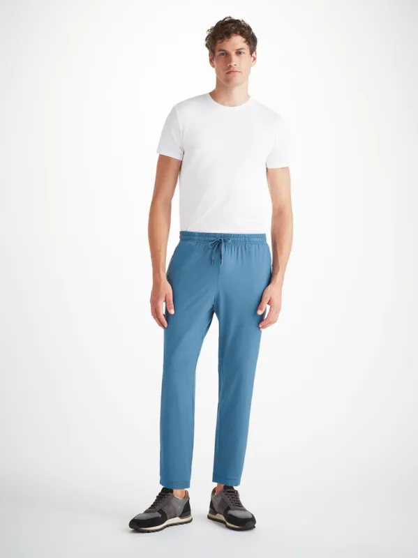 Men's Track Pants Basel Micro Modal Stretch Steel Blue sold by Derek Rose