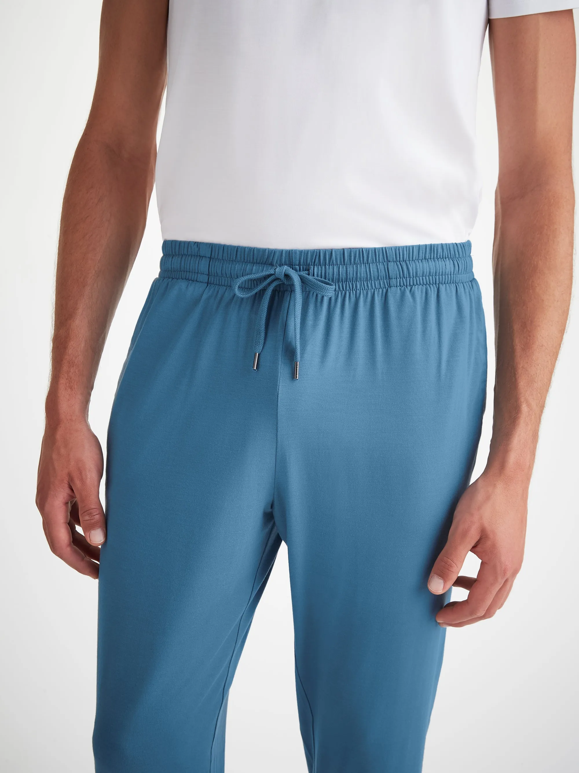 Men's Track Pants Basel Micro Modal Stretch Steel Blue sold by Derek Rose product image thumbnail 5