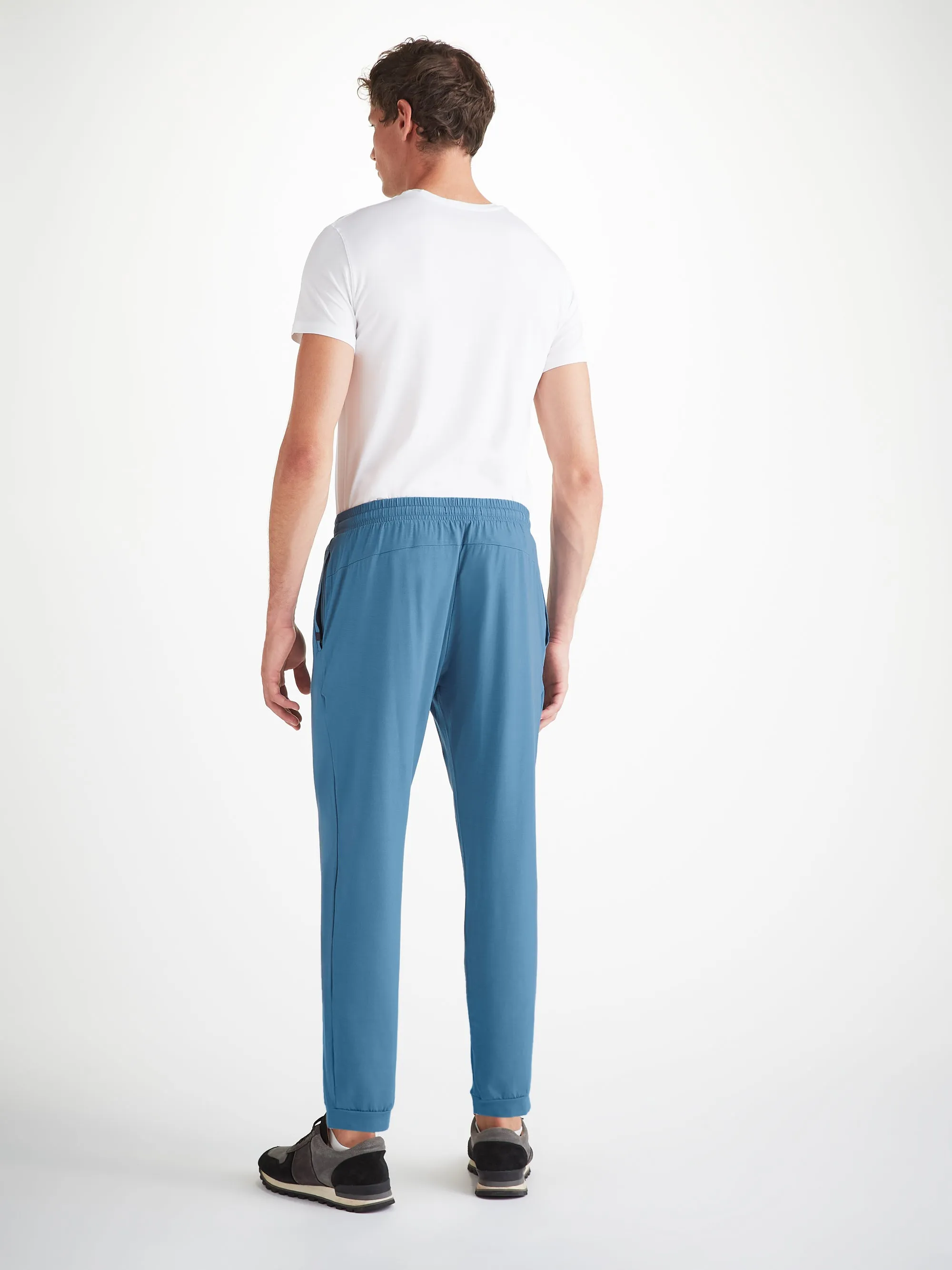Men's Track Pants Basel Micro Modal Stretch Steel Blue sold by Derek Rose product image thumbnail 4