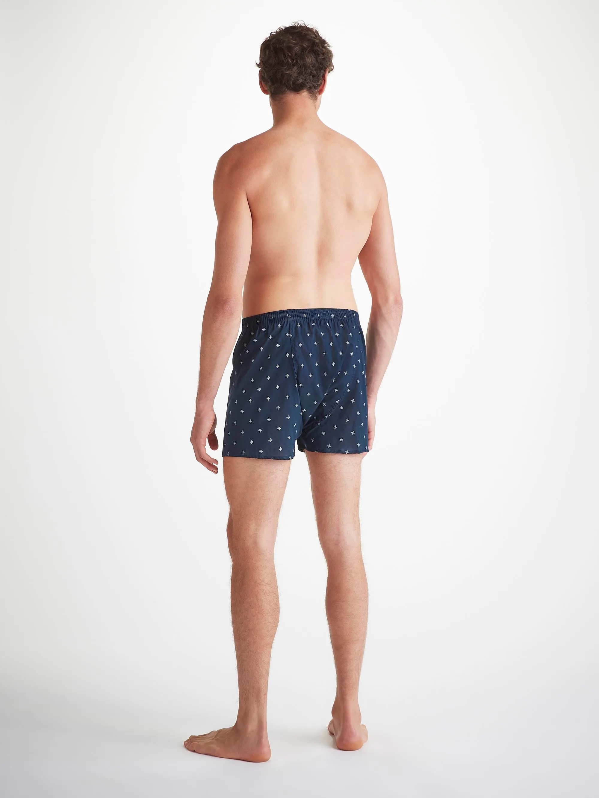 Men's Classic Fit BoxersCotton Batiste Navy Sailor's Knot Print sold by Derek Rose product image thumbnail 4