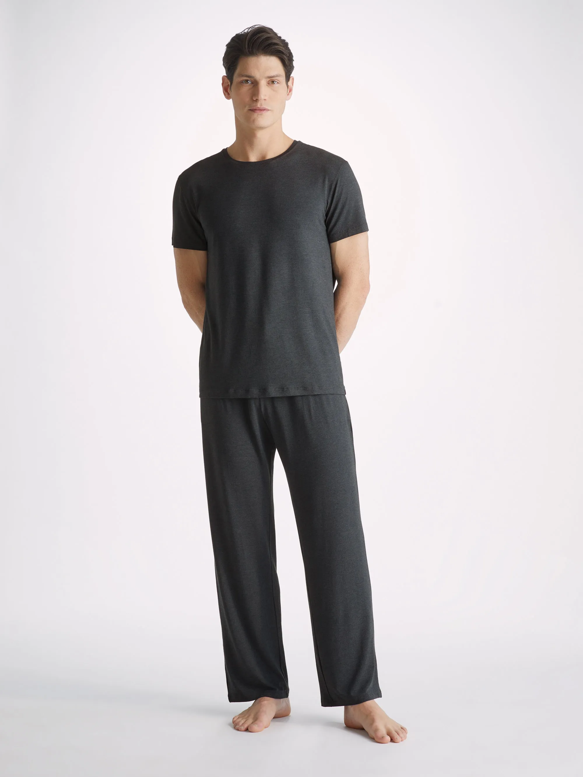 Men's Marlowe T-Shirt and Lounge Trousers Anthracite sold by Derek Rose