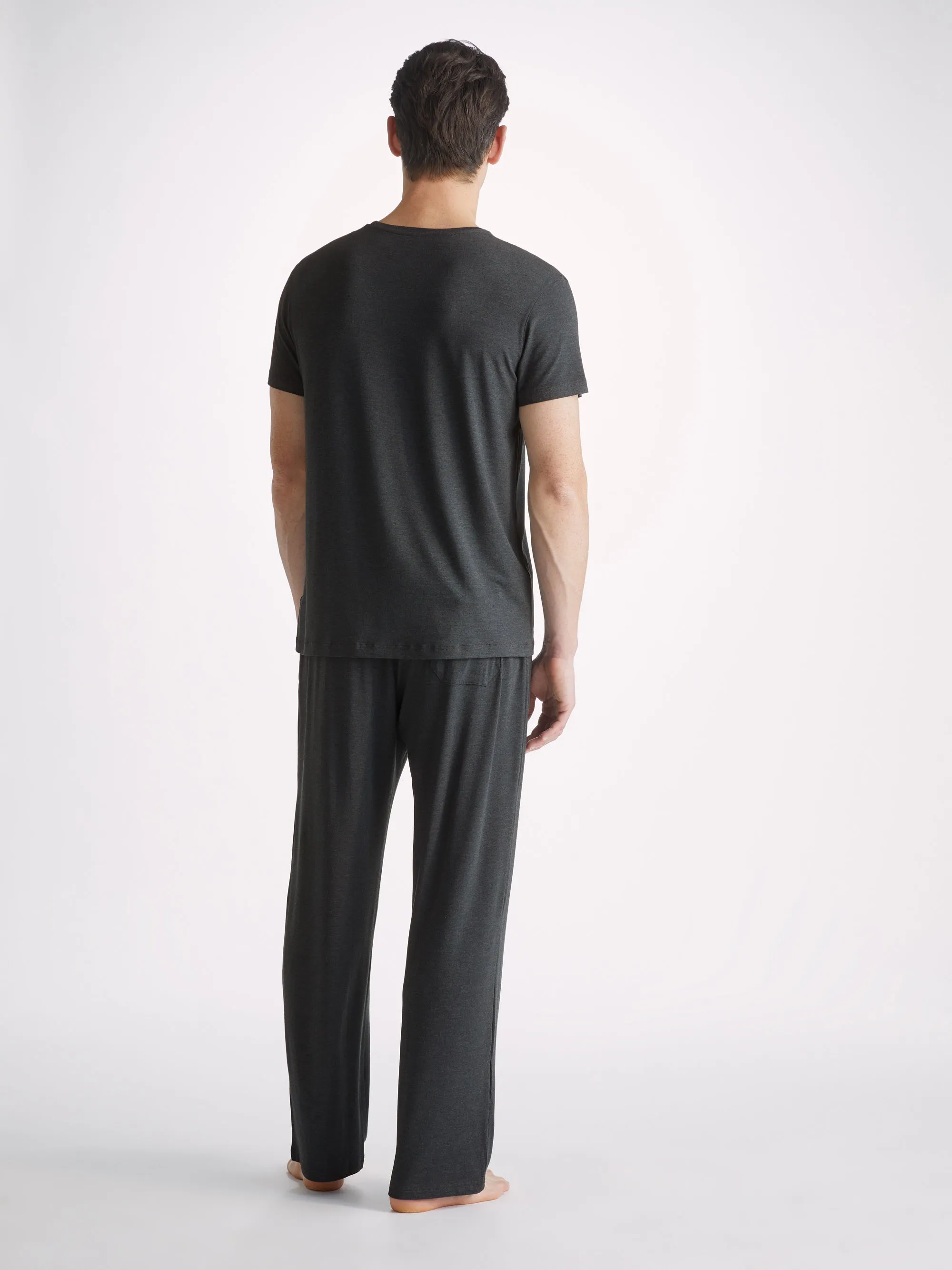 Men's Marlowe T-Shirt and Lounge Trousers Anthracite sold by Derek Rose product image thumbnail 2