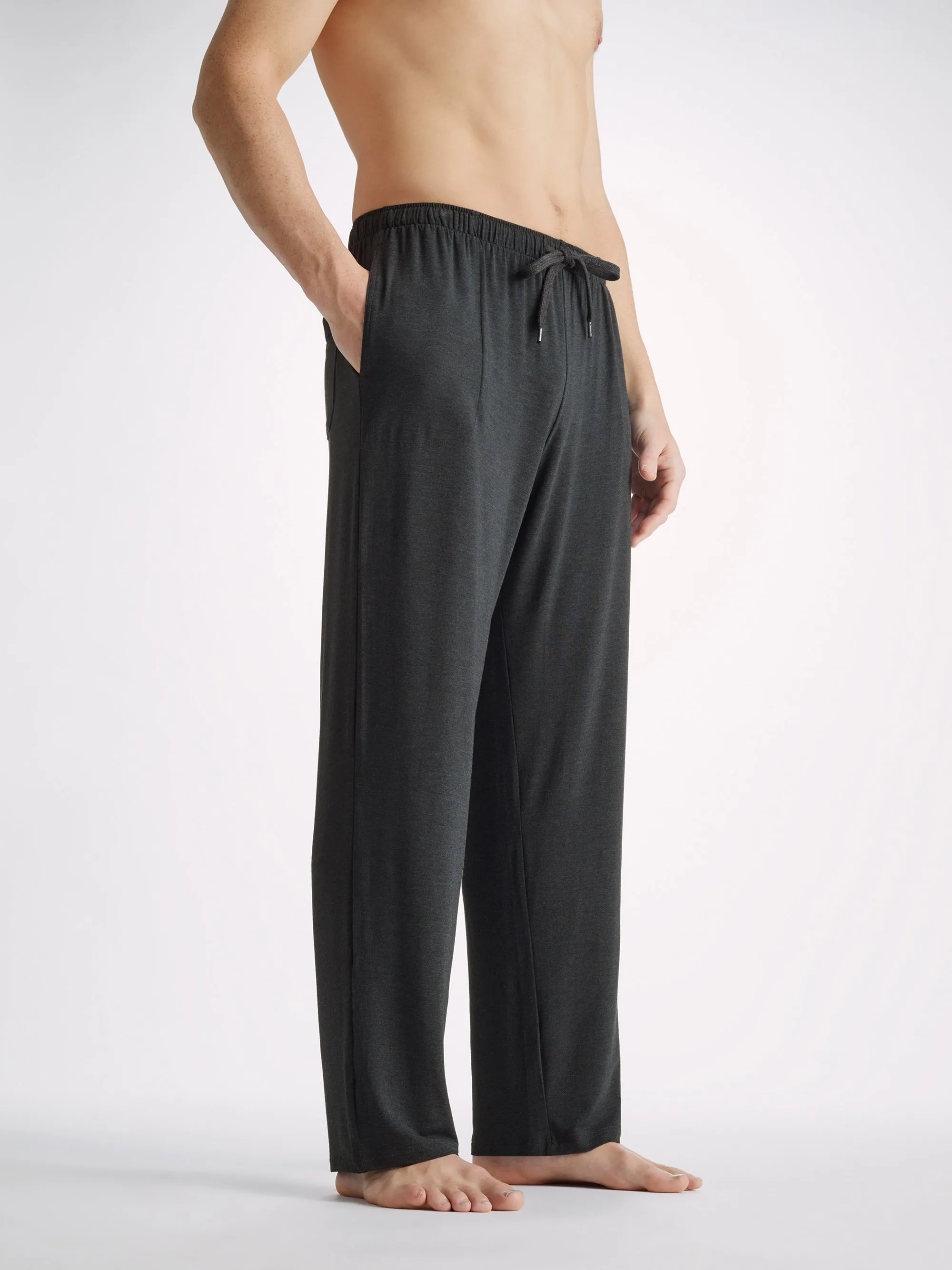 Men's Marlowe T-Shirt and Lounge Trousers Anthracite sold by Derek Rose product image thumbnail 3