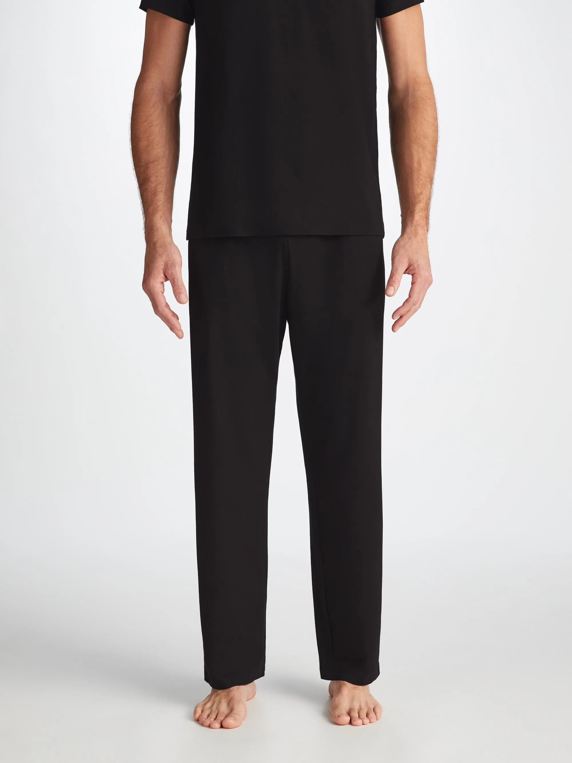 Men's Basel T-Shirt and Lounge Trousers Black sold by Derek Rose product image thumbnail 4