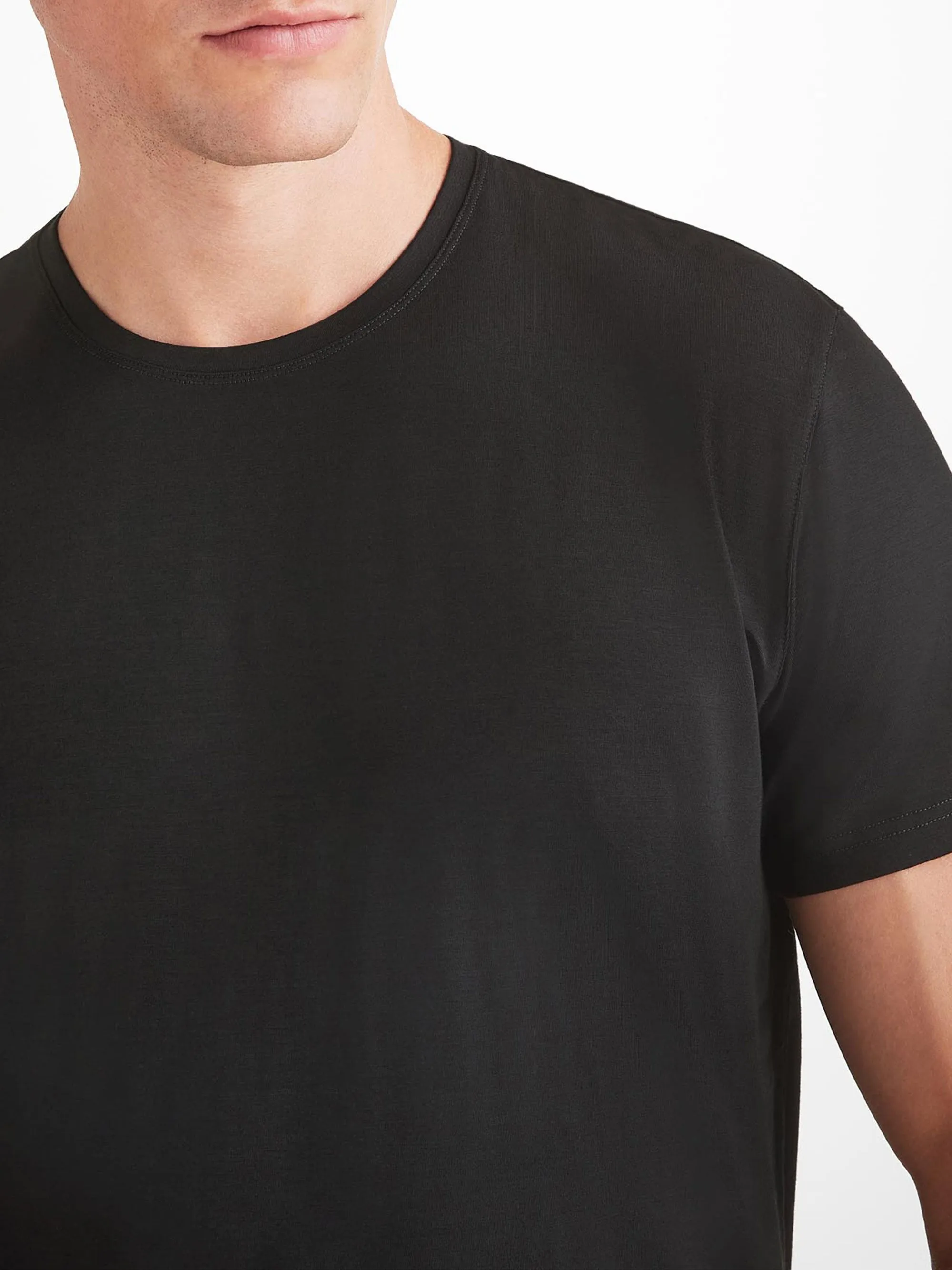Men's Basel T-Shirt and Lounge Trousers Black sold by Derek Rose product image thumbnail 3