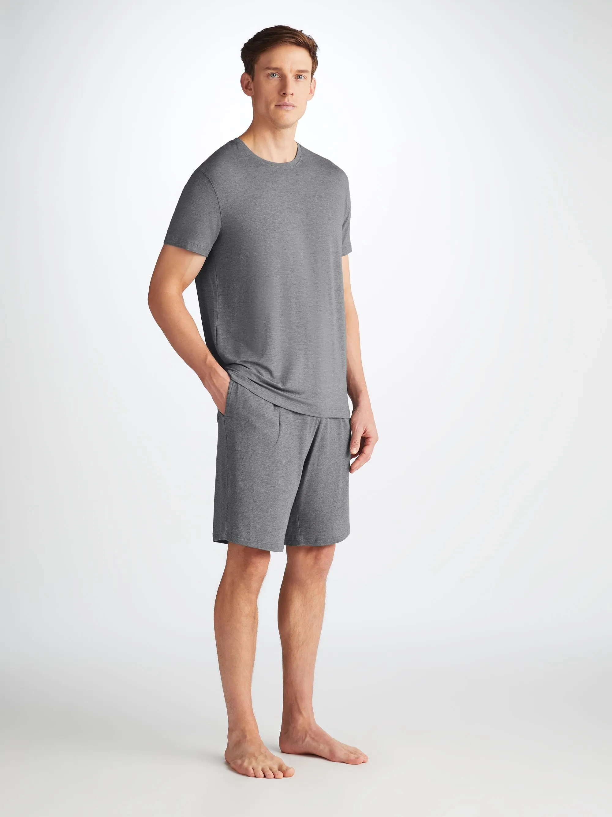 Men's Marlowe T-Shirt and Lounge Shorts Charcoal sold by Derek Rose