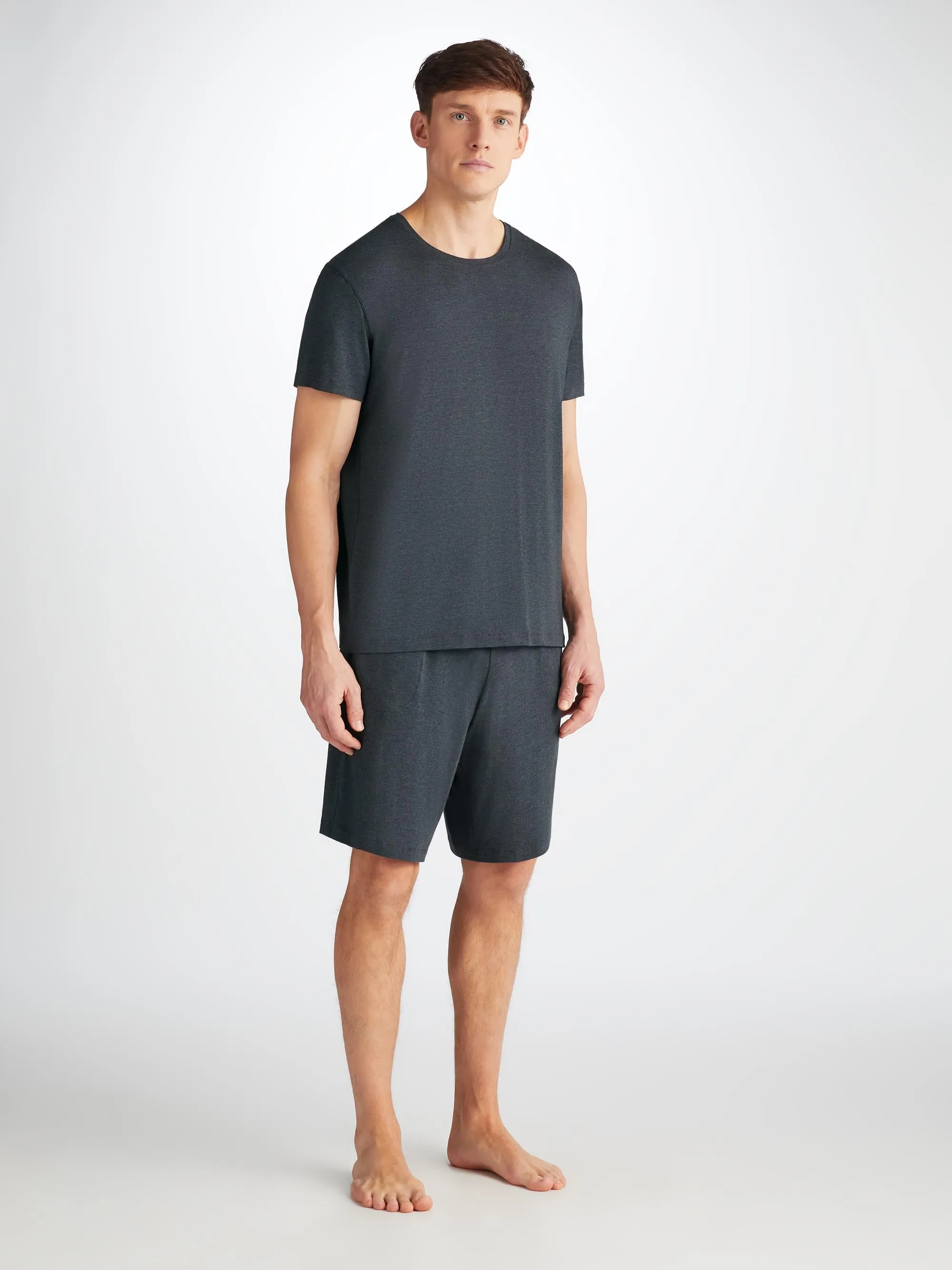 Men's Marlowe T-Shirt and Lounge Shorts Anthracite sold by Derek Rose product image thumbnail 2