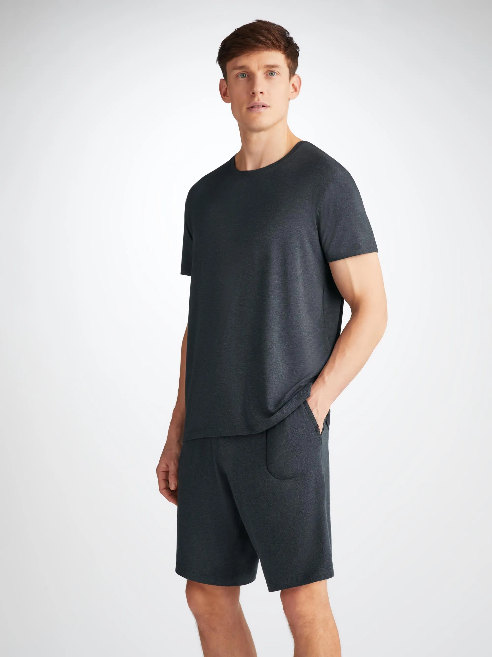Men's Marlowe T-Shirt and Lounge Shorts Anthracite sold by Derek Rose