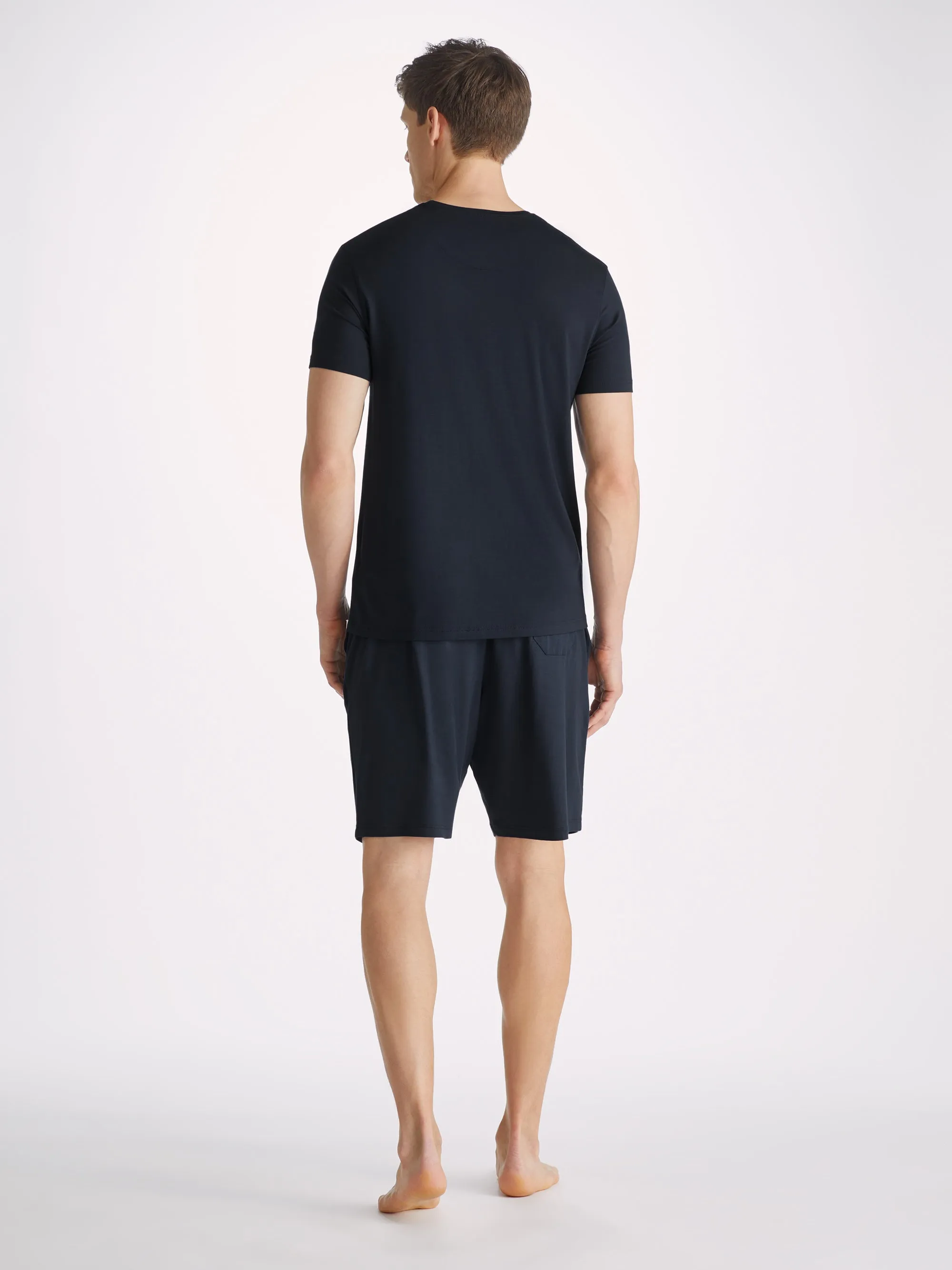 Men's Basel T-Shirt And Lounge Shorts Navy sold by Derek Rose product image thumbnail 2