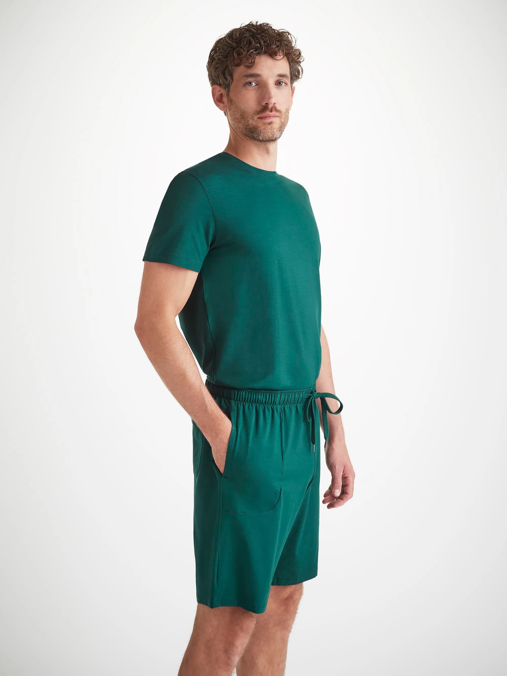 Men's Basel T-Shirt And Lounge Shorts Pine Green sold by Derek Rose