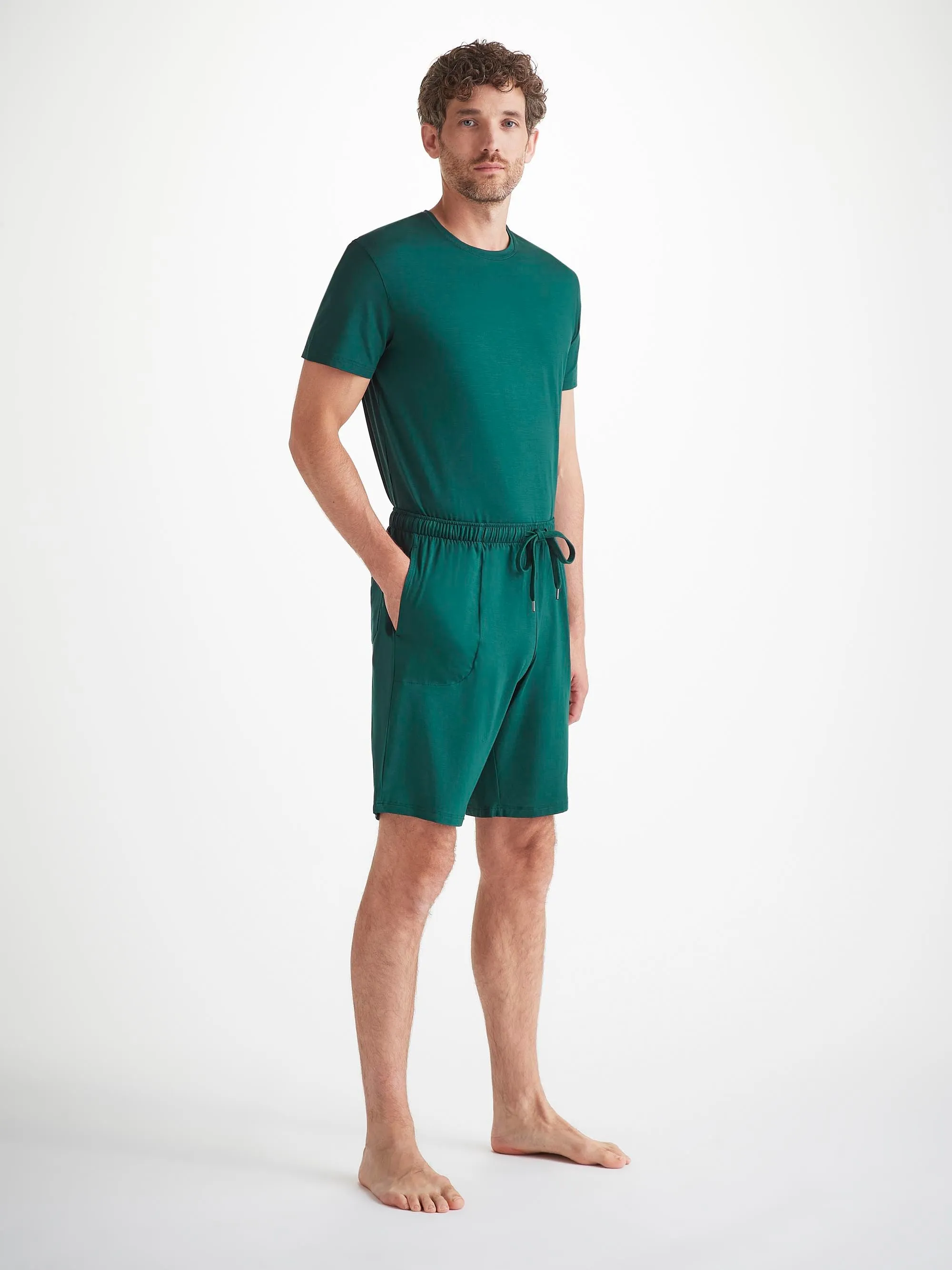 Men's Basel T-Shirt And Lounge Shorts Pine Green sold by Derek Rose product image thumbnail 3