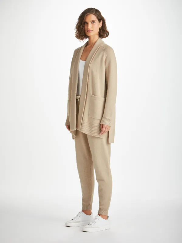 Women's Cardigan and Track Pants Cashmere Fawn sold by Derek Rose