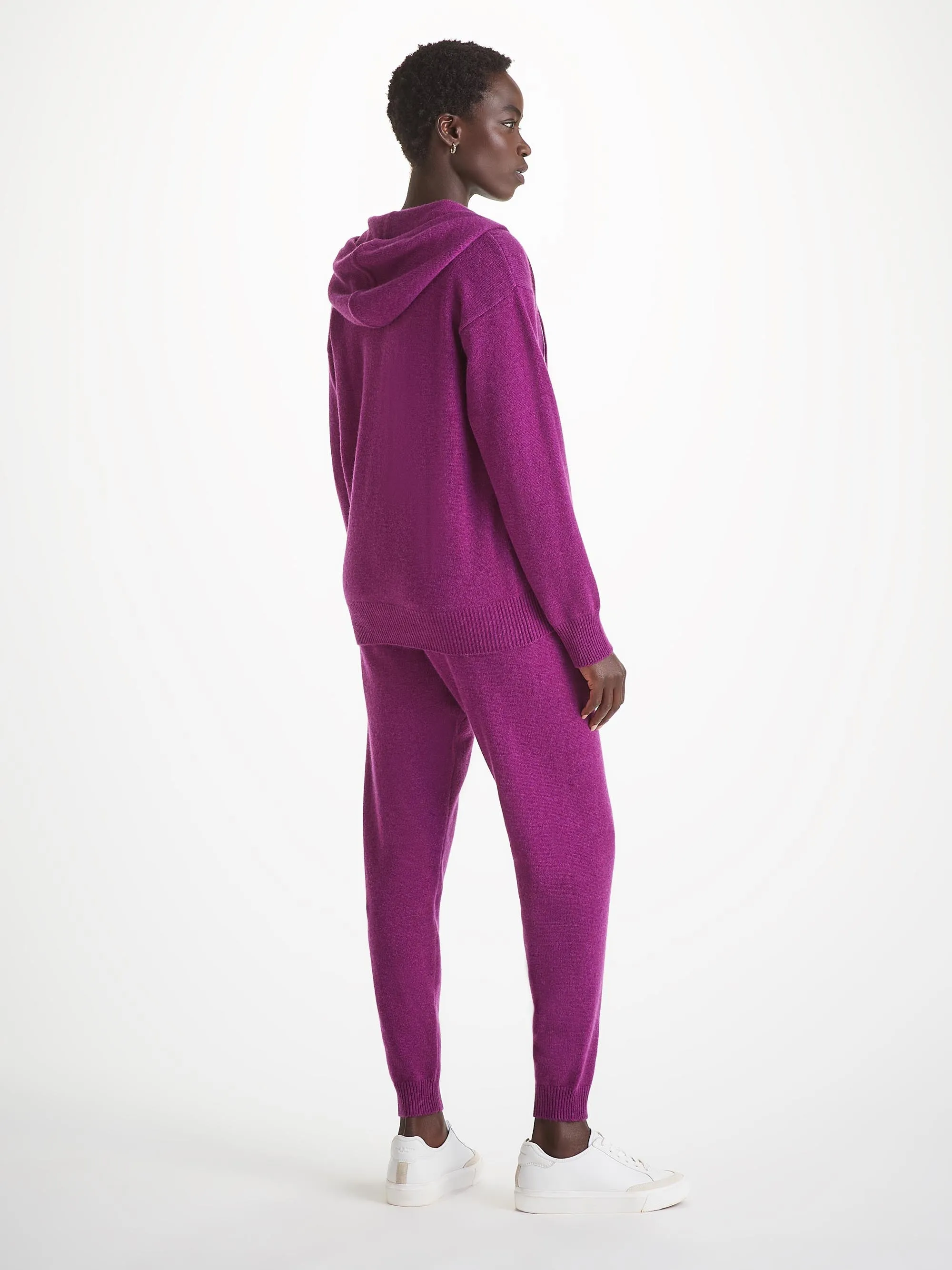 Women's Hoodie Daphne Cashmere Purple sold by Derek Rose product image thumbnail 4