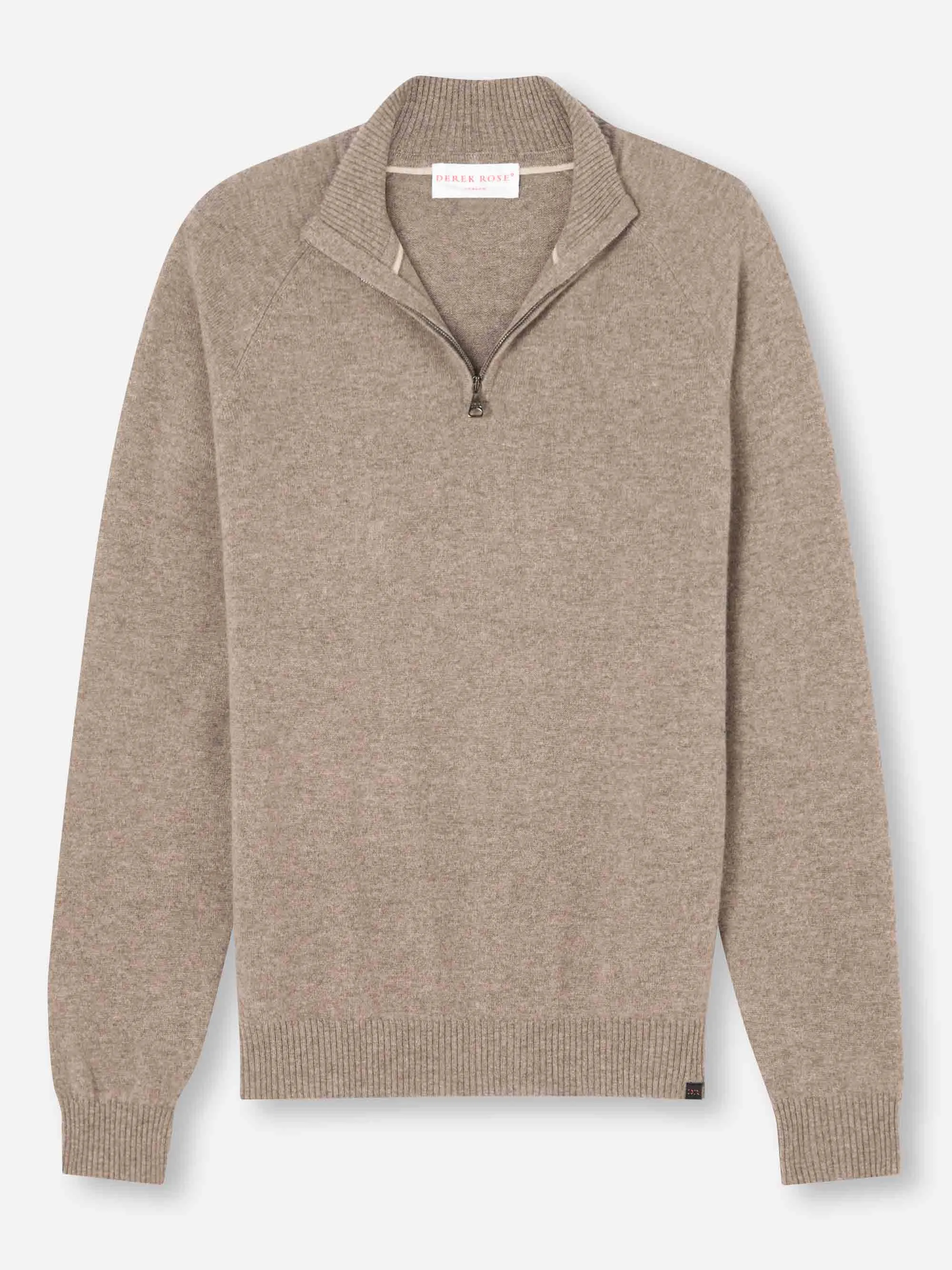 Men's Half-Zip Sweater Finley Cashmere Mole Heather sold by Derek Rose product image thumbnail 2
