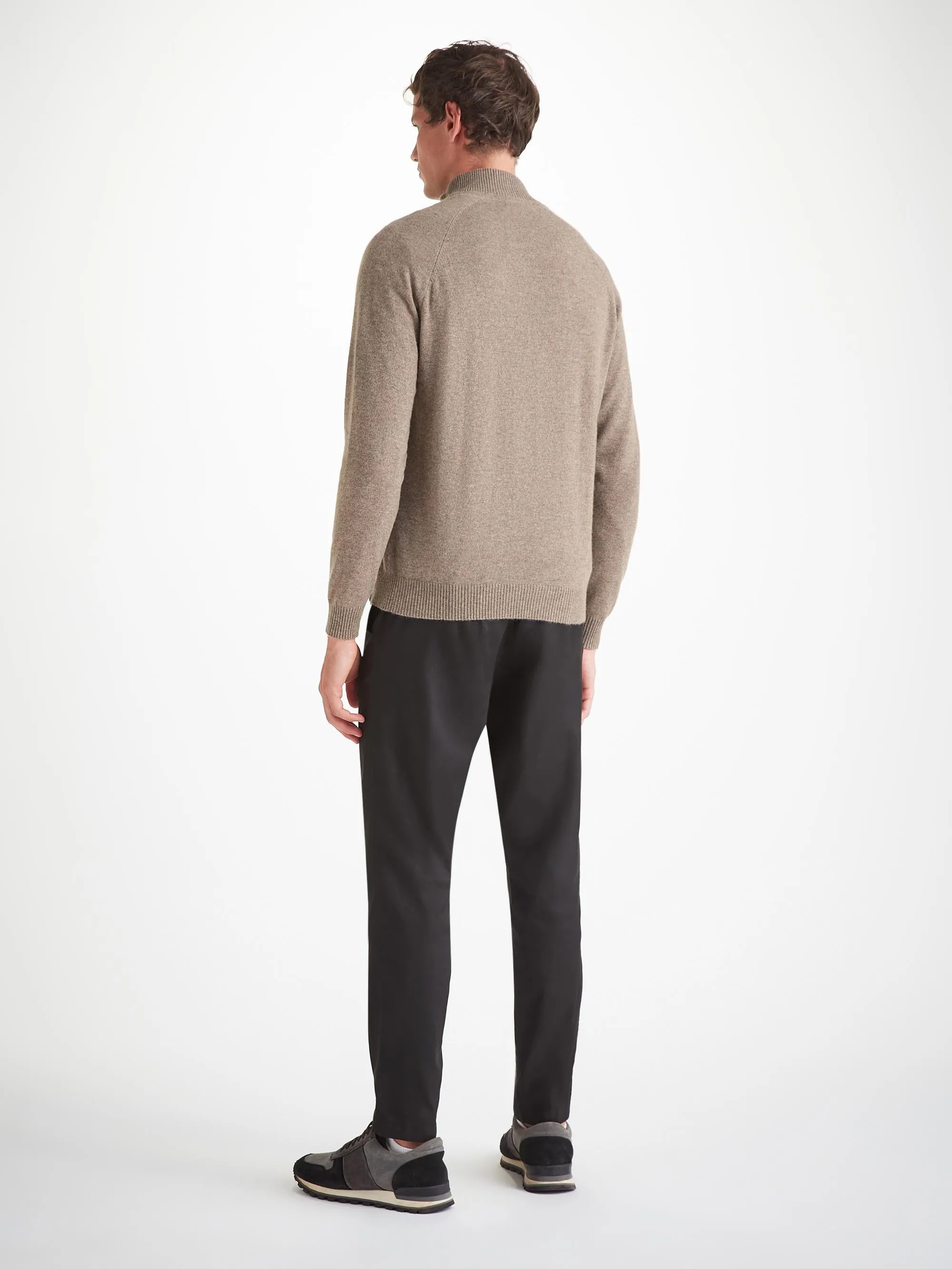 Men's Half-Zip Sweater Finley Cashmere Mole Heather sold by Derek Rose product image thumbnail 4
