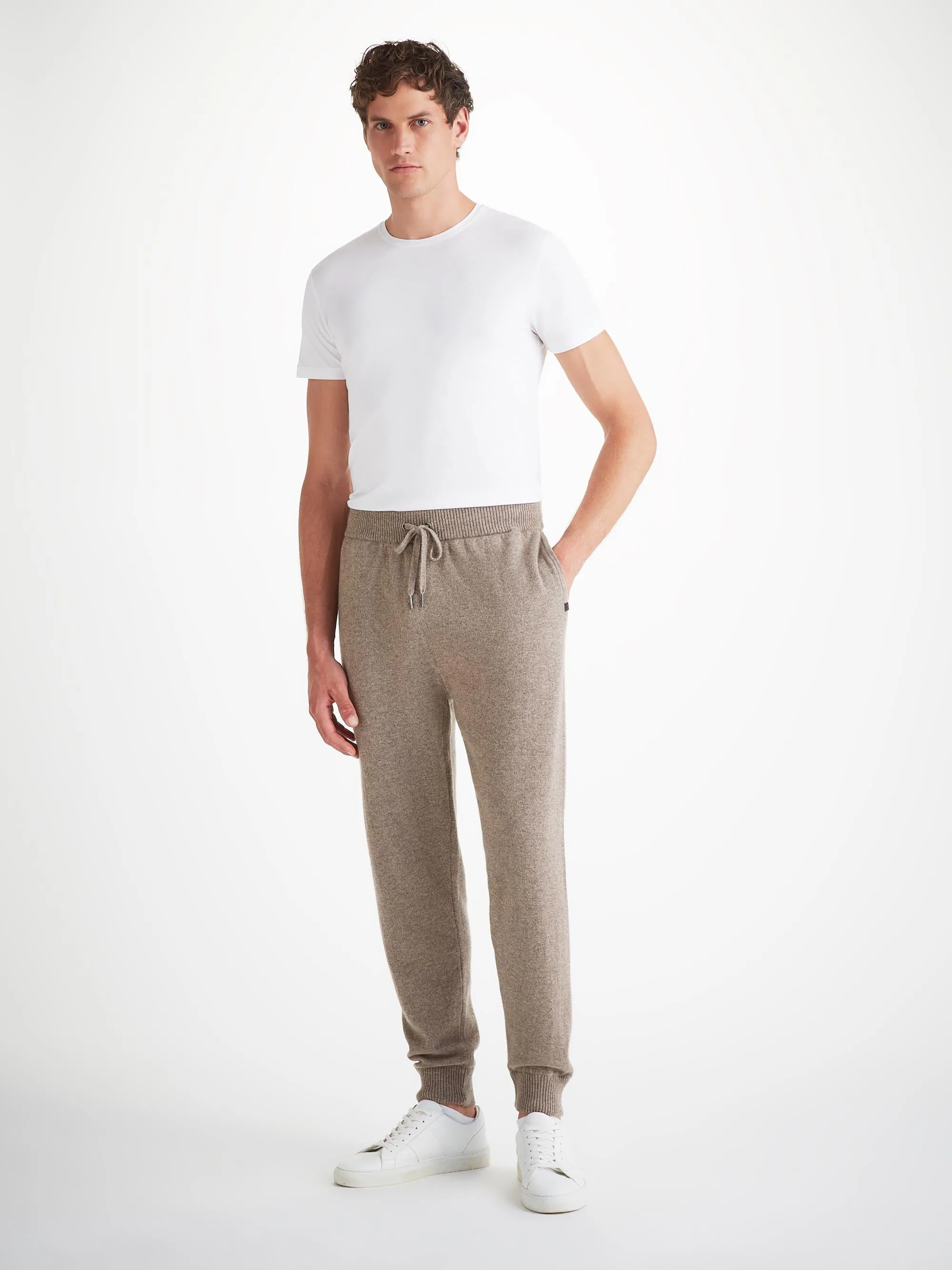 Men's Track Pants Finley Cashmere Mole Heather sold by Derek Rose