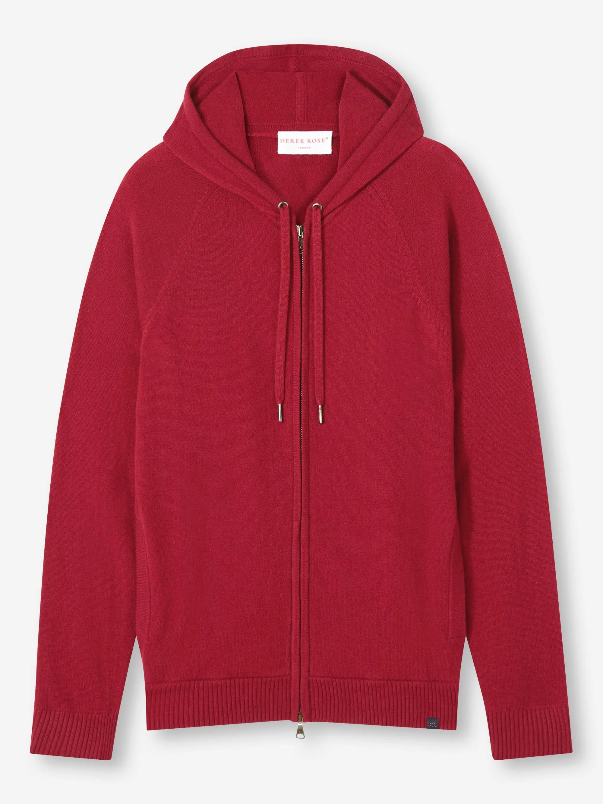 Men's Zip Up Hoodie Finley Cashmere Cardinal Red sold by Derek Rose product image thumbnail 2