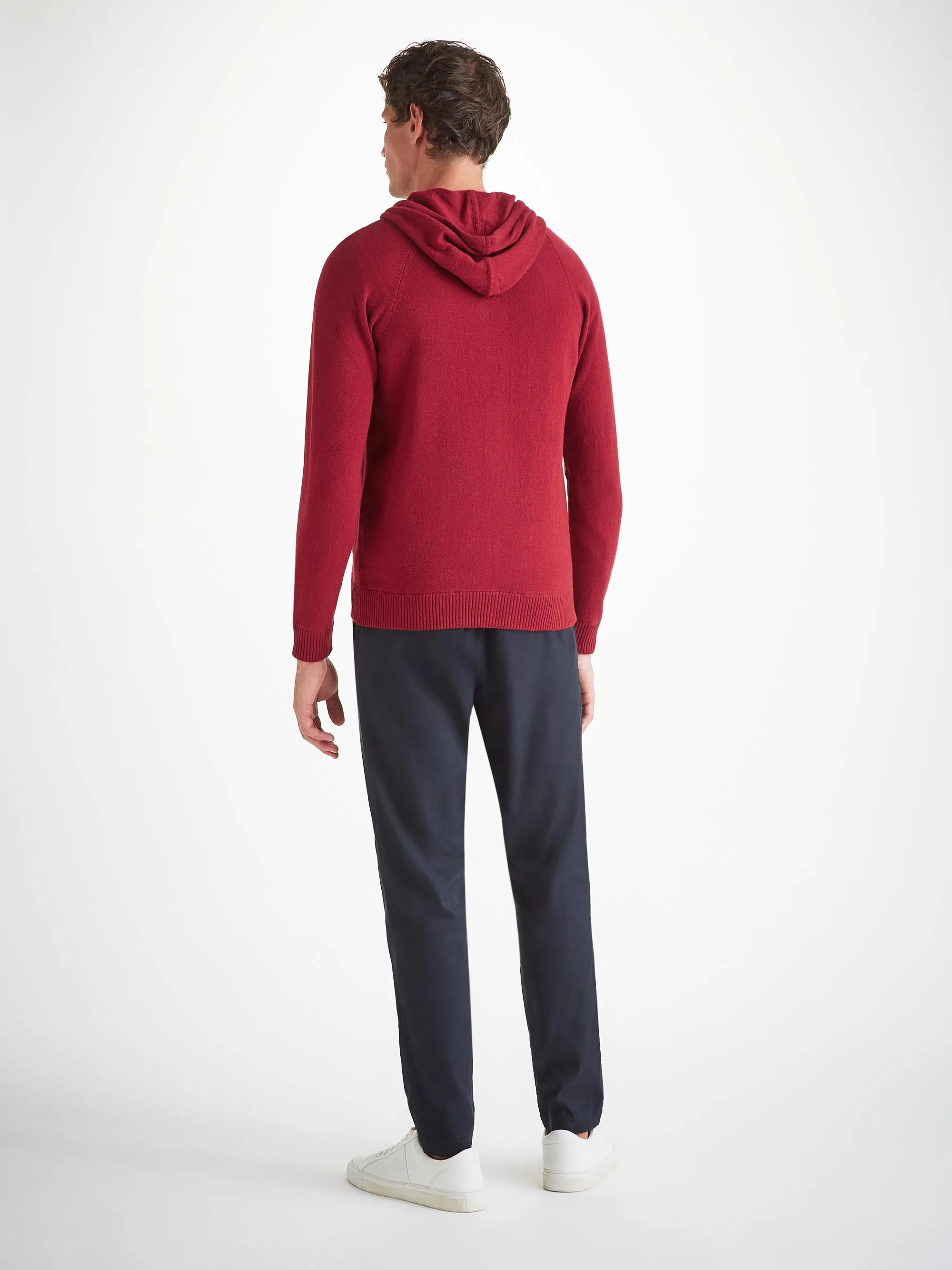 Men's Zip Up Hoodie Finley Cashmere Cardinal Red sold by Derek Rose product image thumbnail 4