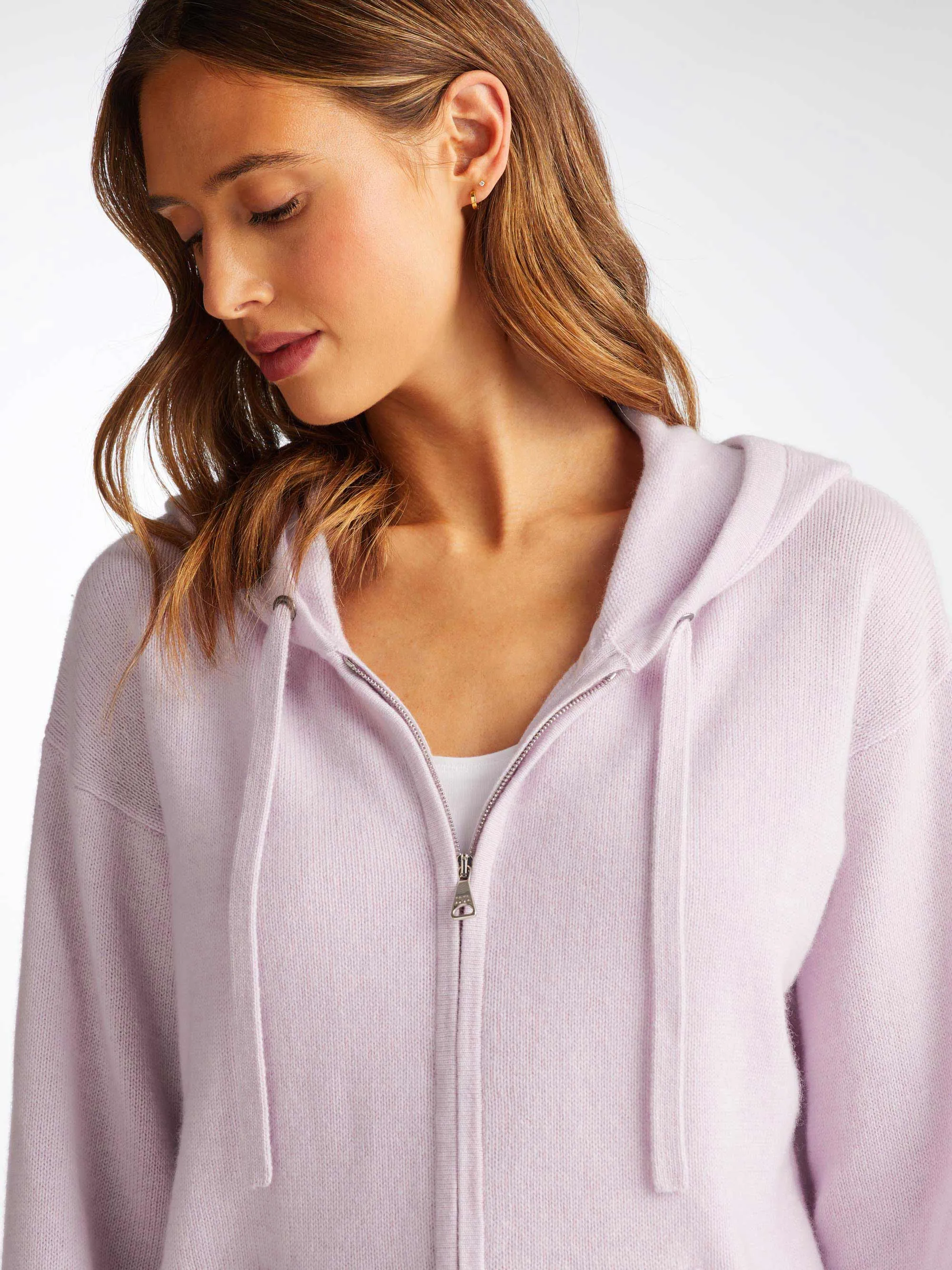 Women's Hoodie and Sweatpants Quinn Cotton Modal Lilac sold by Derek Rose product image thumbnail 5