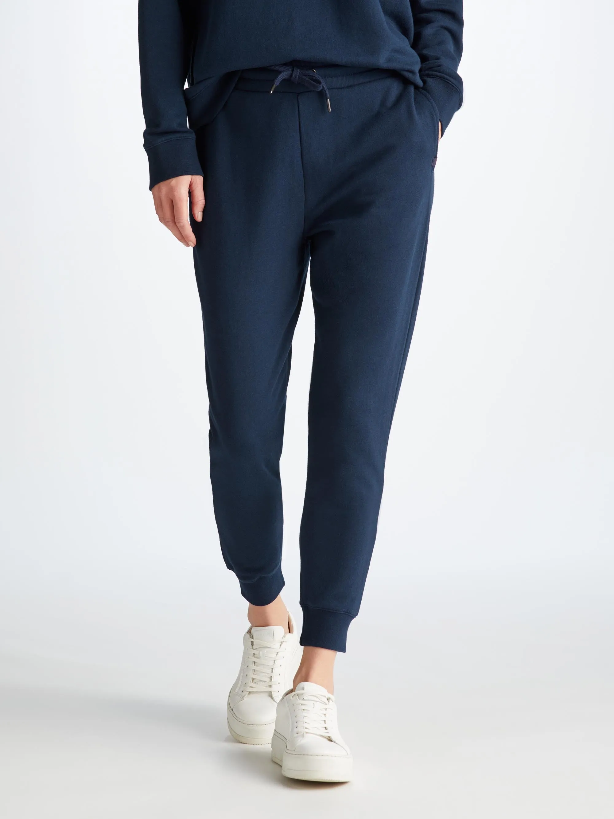 Women's Hoodie and Sweatpants Quinn Cotton Modal Navy sold by Derek Rose product image thumbnail 3