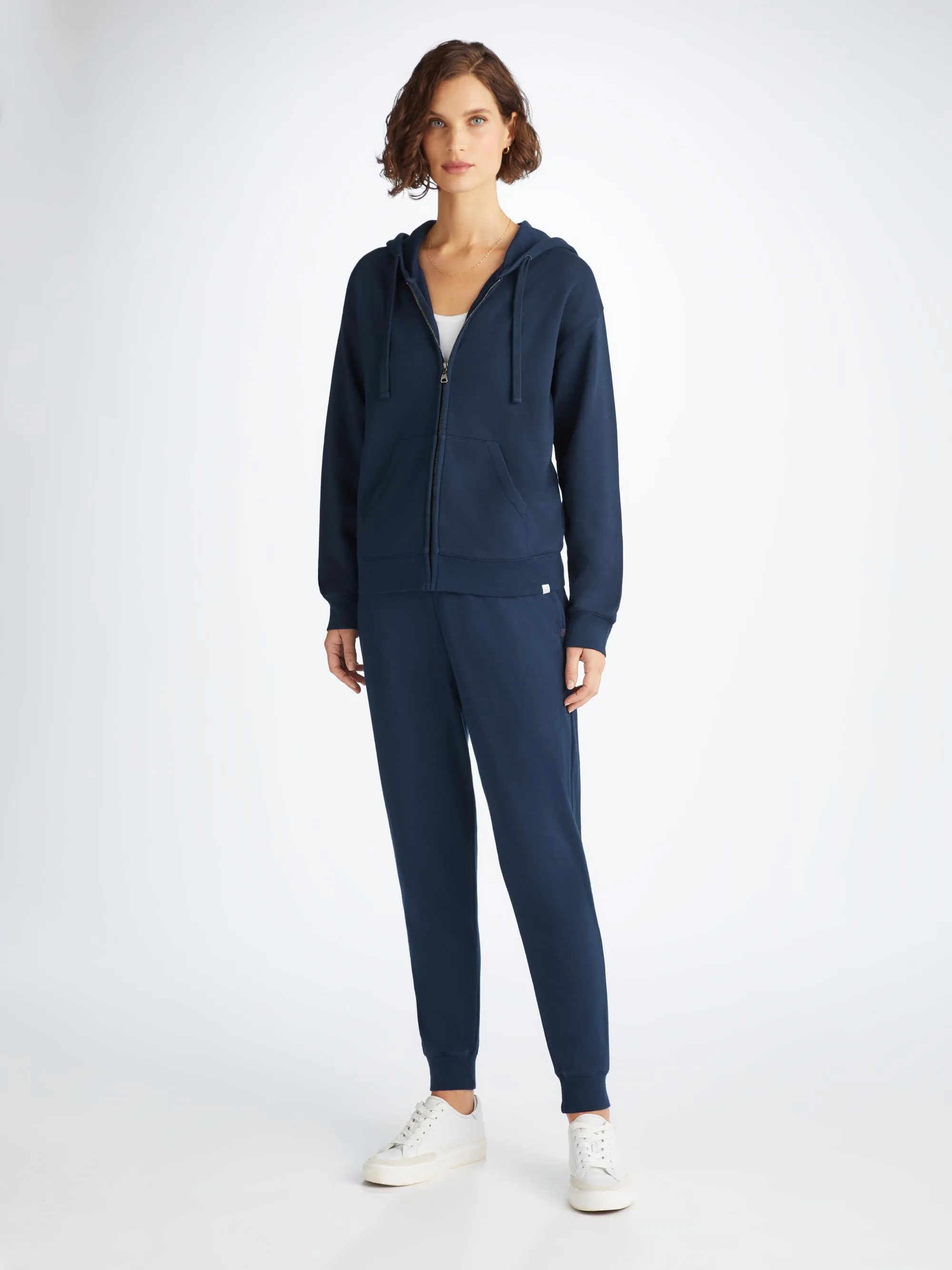 Women's Hoodie and Sweatpants Quinn Cotton Modal Navy sold by Derek Rose