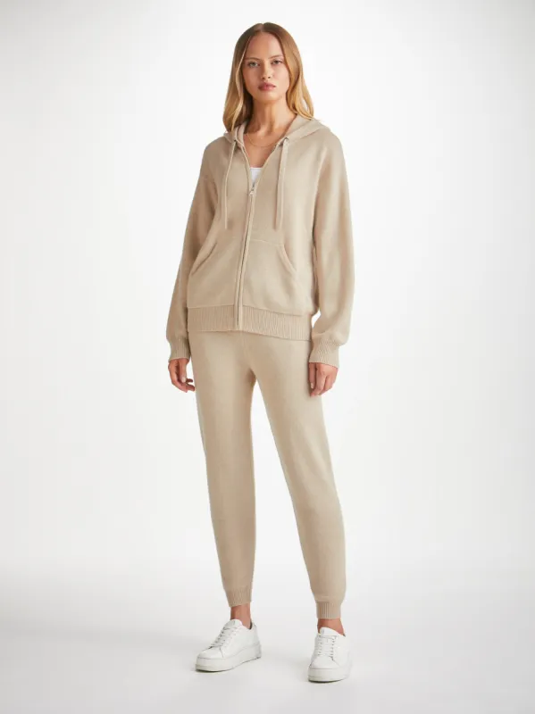 Women's Hoodie and Track Pants Daphne Cashmere Fawn sold by Derek Rose