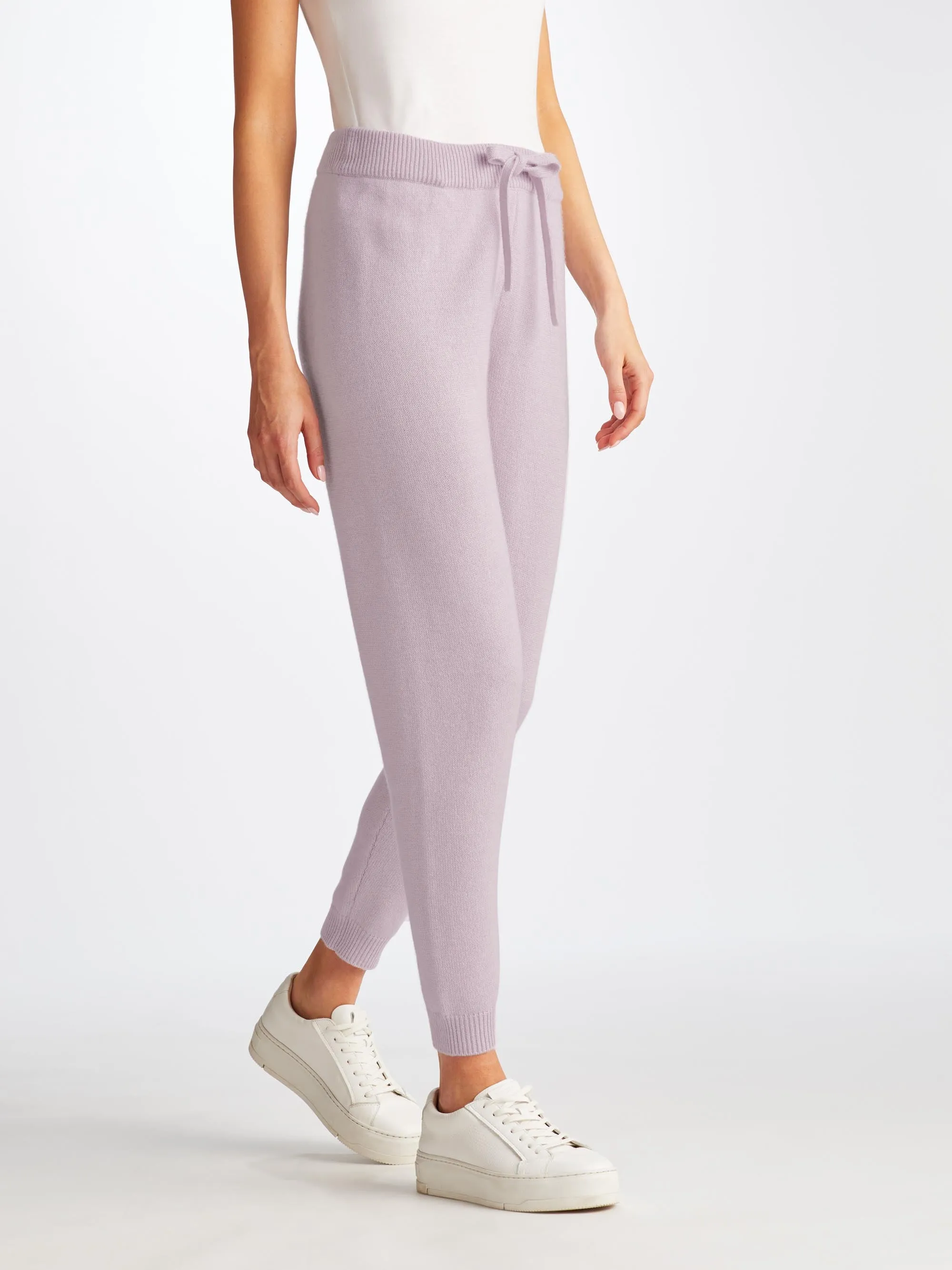 Women's Hoodie and Track Pants Daphne Cashmere Lilac sold by Derek Rose product image thumbnail 4