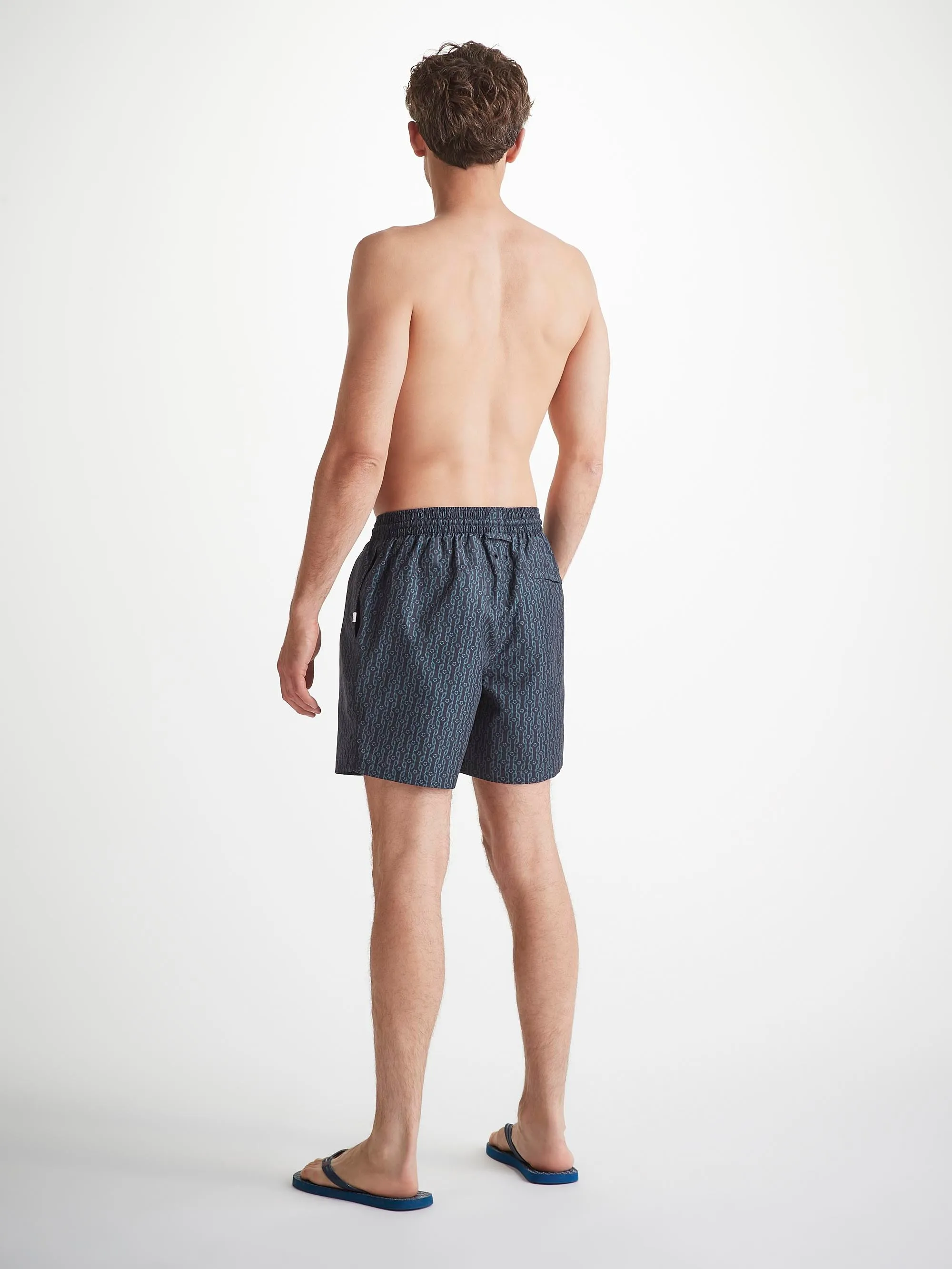 Men's Swim Shorts Navy Rope Print sold by Derek Rose product image thumbnail 4