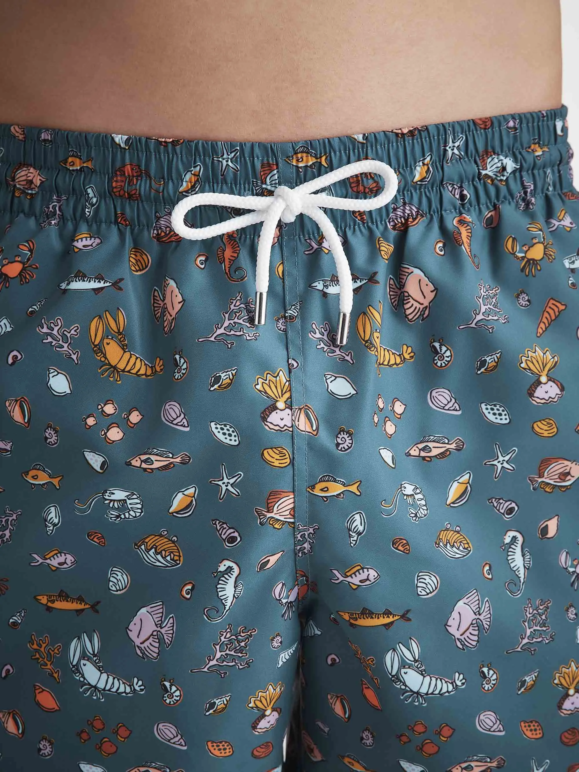 Men's Swim Shorts Blue Sea Friends Print sold by Derek Rose product image thumbnail 5