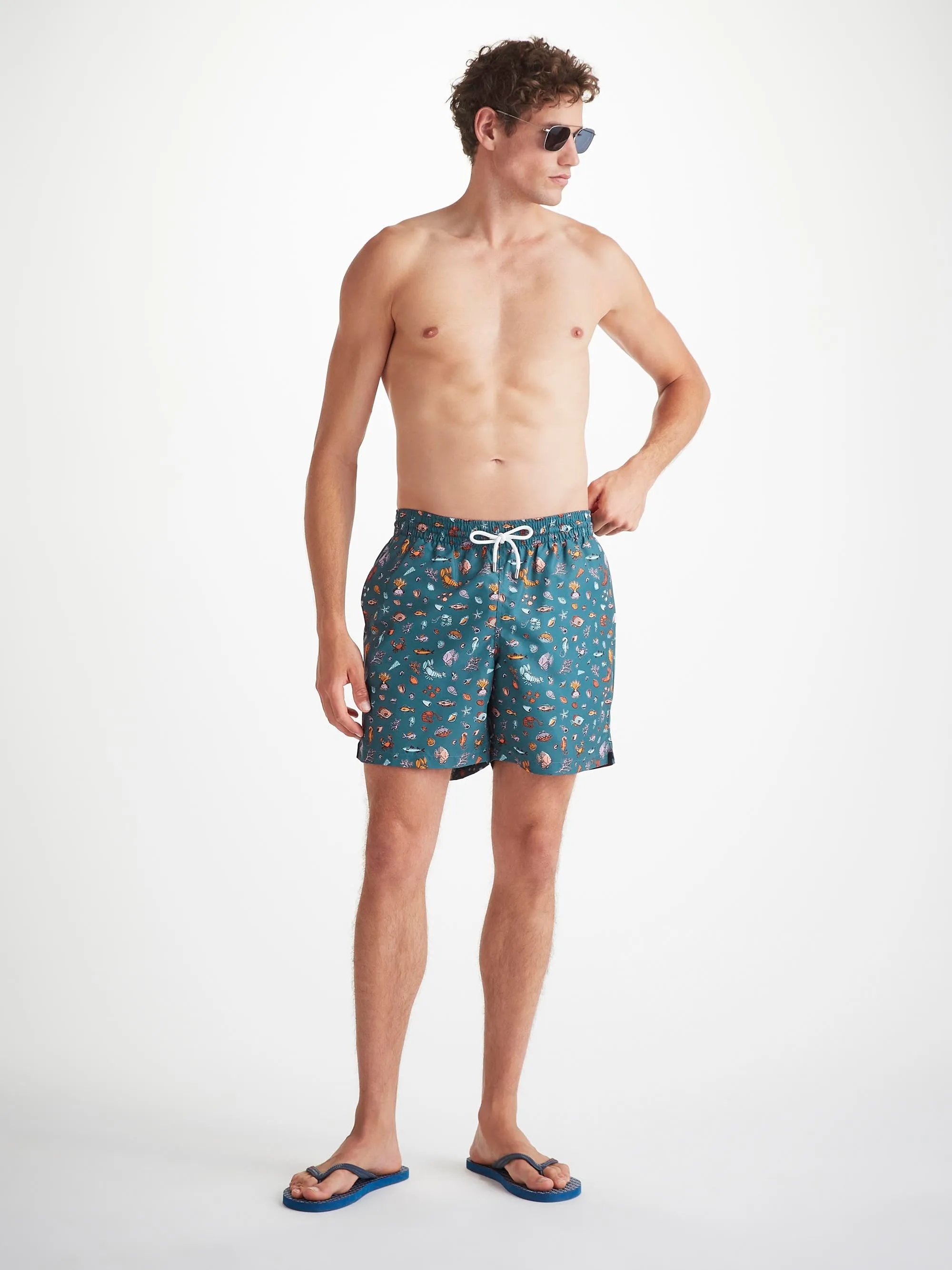Men's Swim Shorts Blue Sea Friends Print sold by Derek Rose product image thumbnail 3