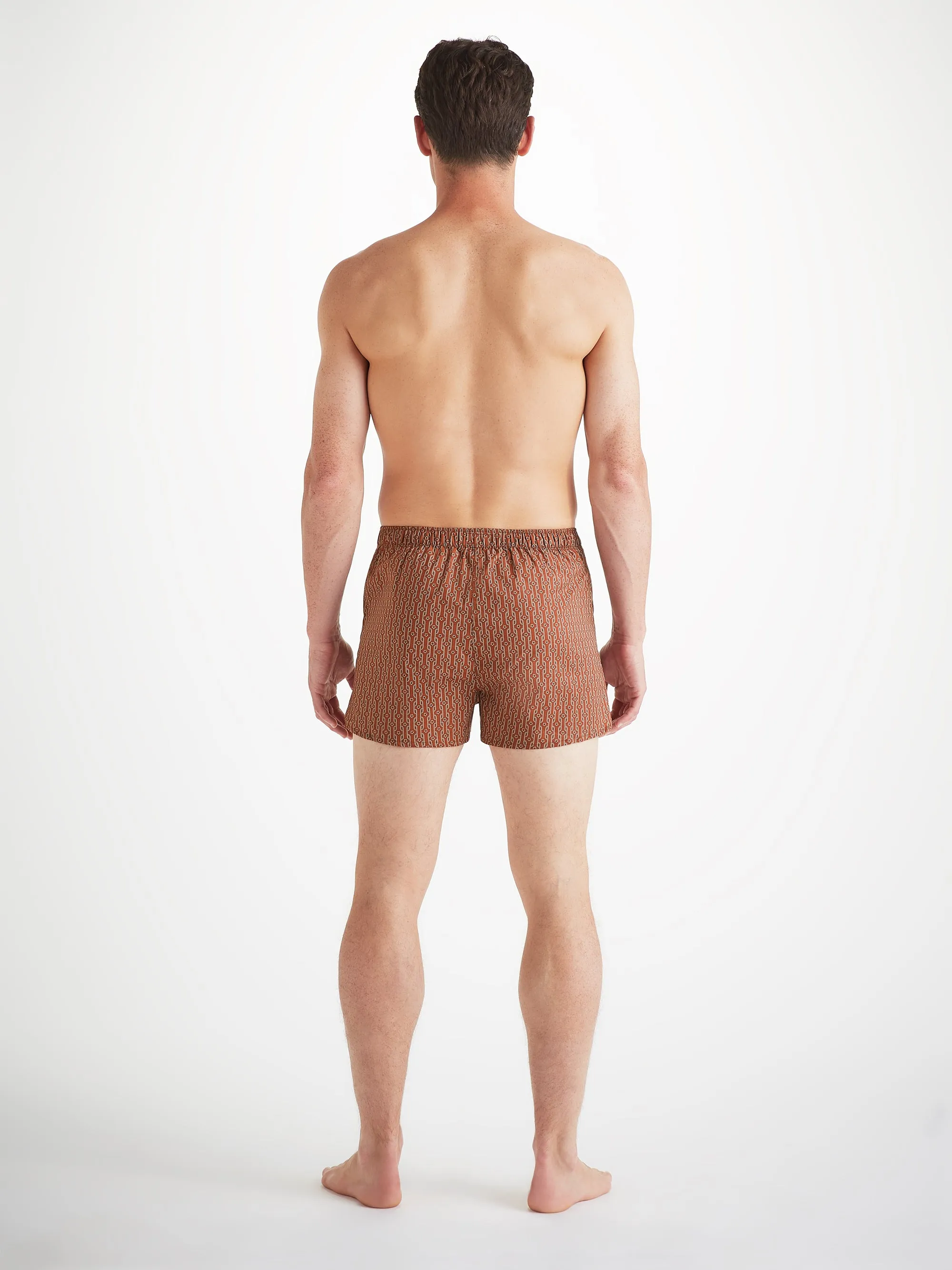 Men's Modern Fit Boxers Cotton Batiste Red Rope Print sold by Derek Rose product image thumbnail 4