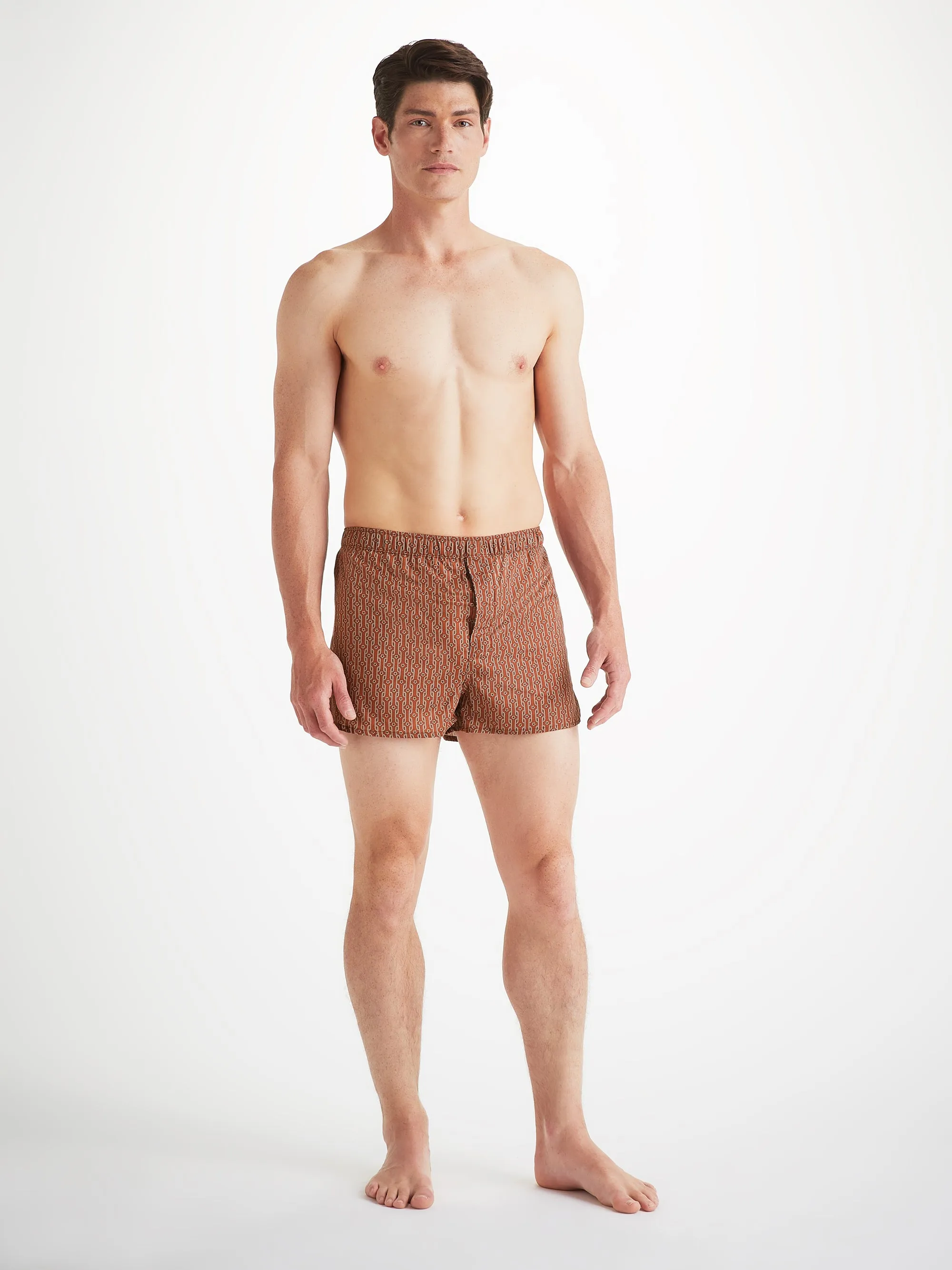 Men's Modern Fit Boxers Cotton Batiste Red Rope Print sold by Derek Rose product image thumbnail 3