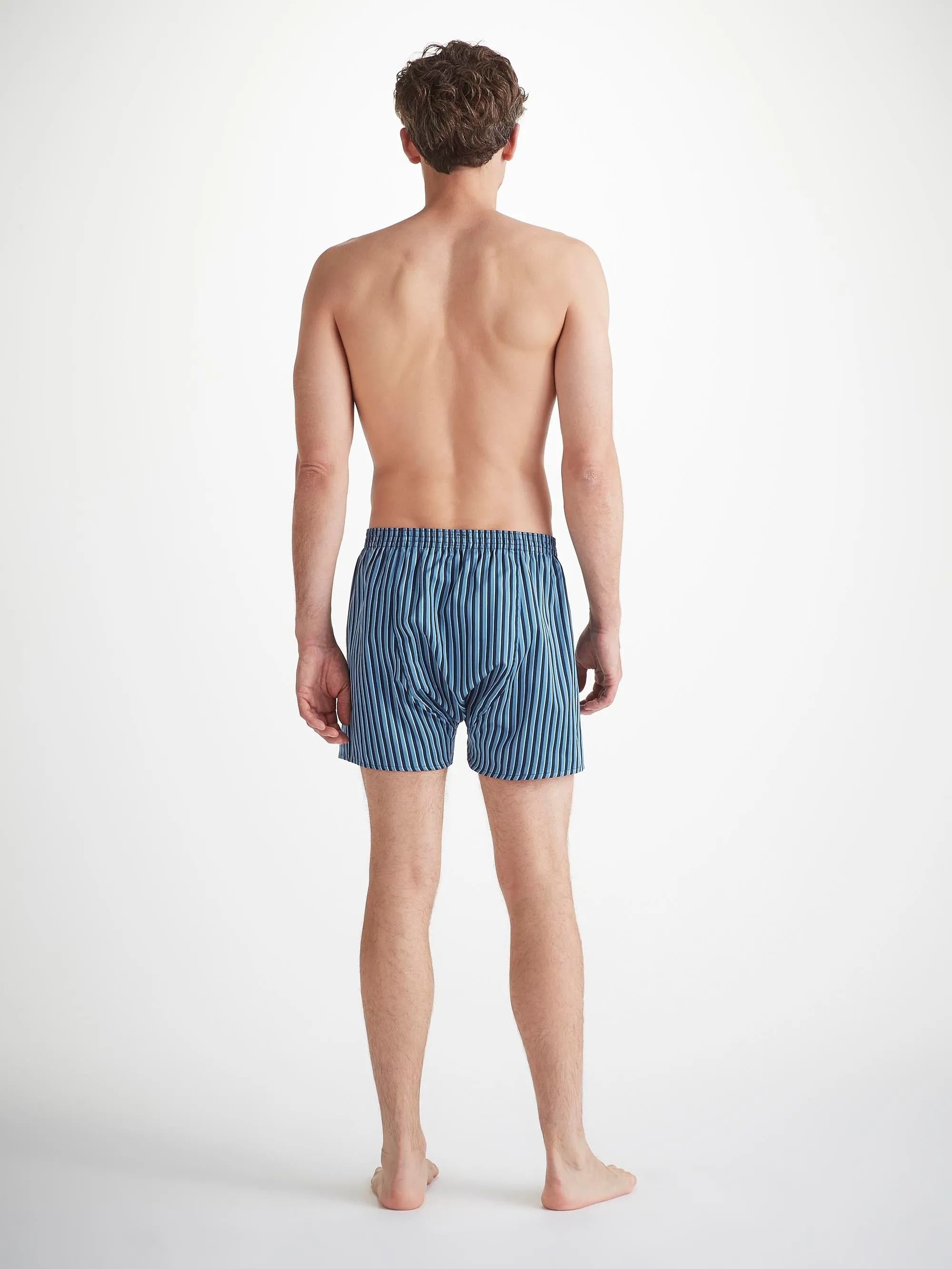Men's Classic Fit Boxers Wellington 58 Cotton Blue sold by Derek Rose product image thumbnail 4