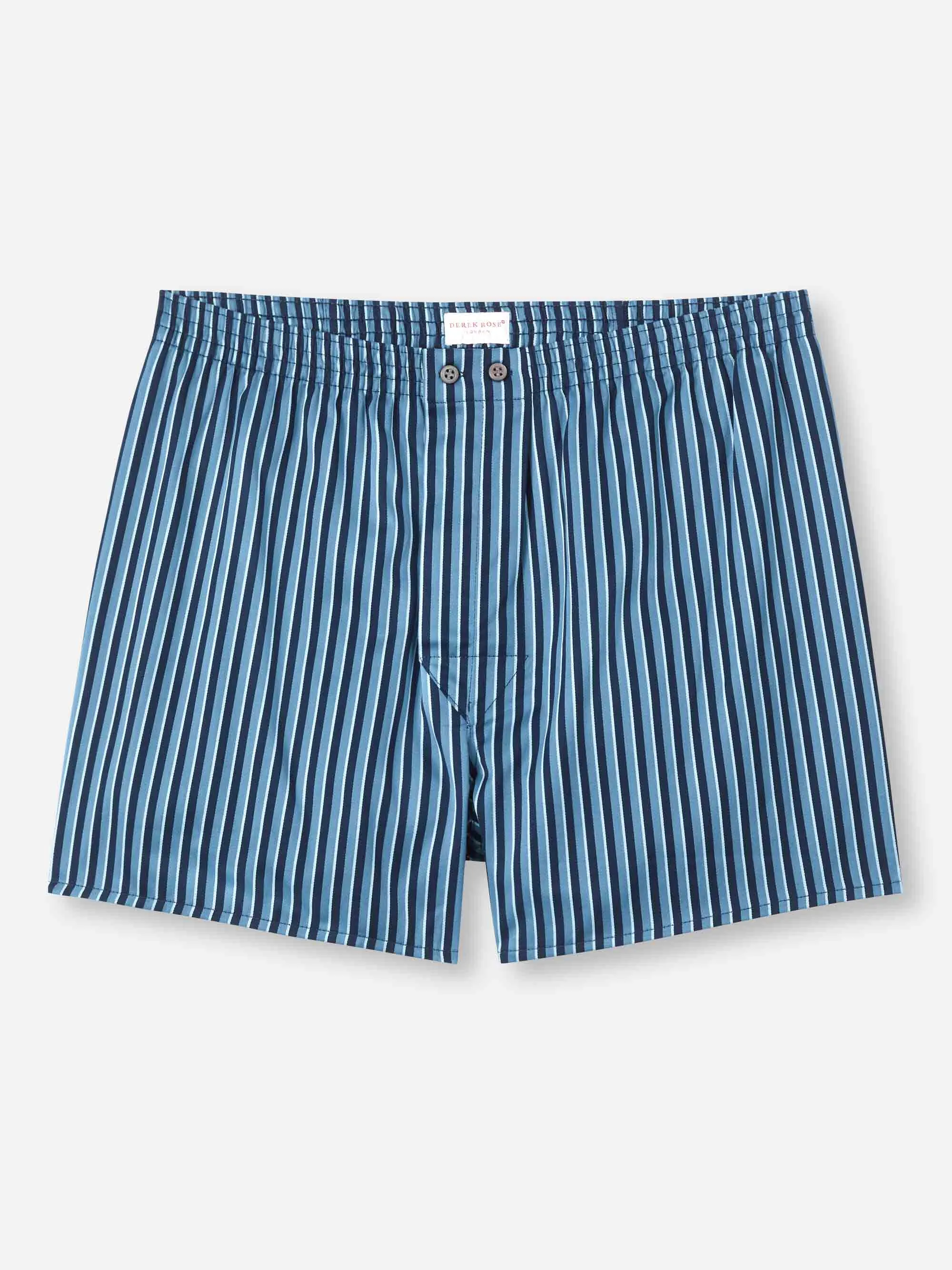 Men's Classic Fit Boxers Wellington 58 Cotton Blue sold by Derek Rose product image thumbnail 2