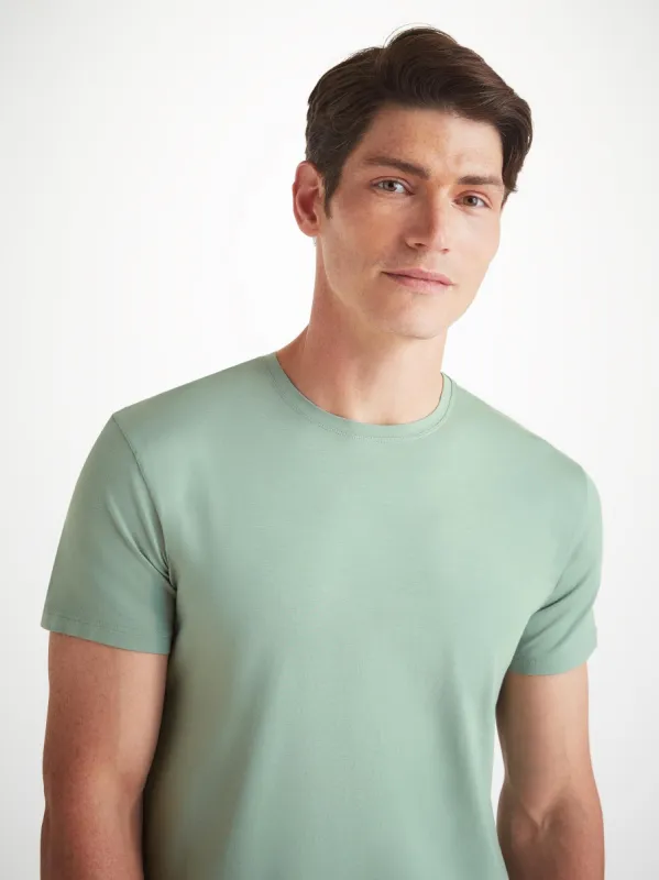 Men's T-Shirt Basel Micro Modal Stretch Eucalyptus sold by Derek Rose