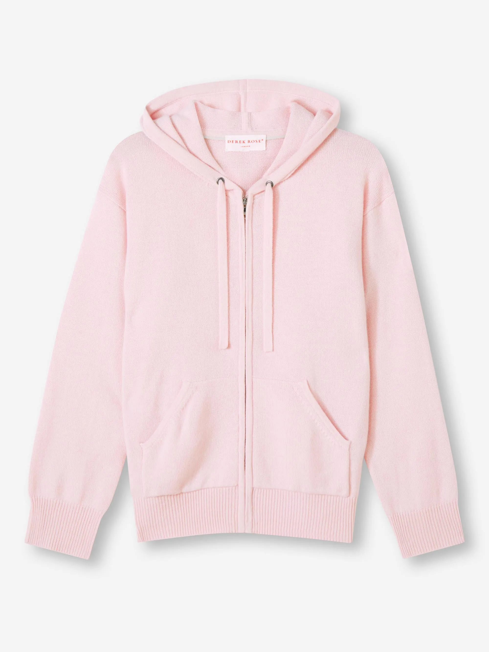 Women's Zip Up Hoodie Daphne Cashmere Ice Pink sold by Derek Rose product image thumbnail 2