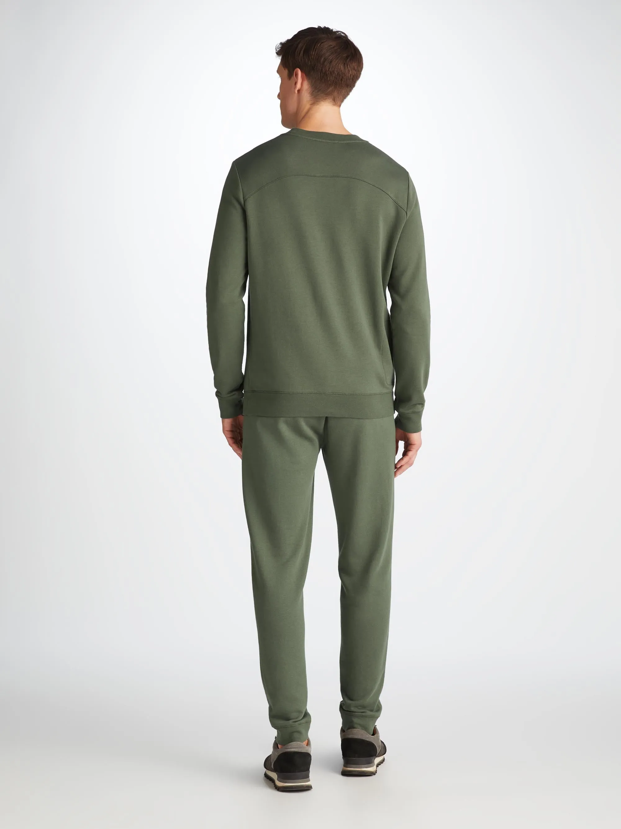Men's Sweatshirt and Sweatpants Quinn Cotton Modal Soft Green sold by Derek Rose product image thumbnail 2