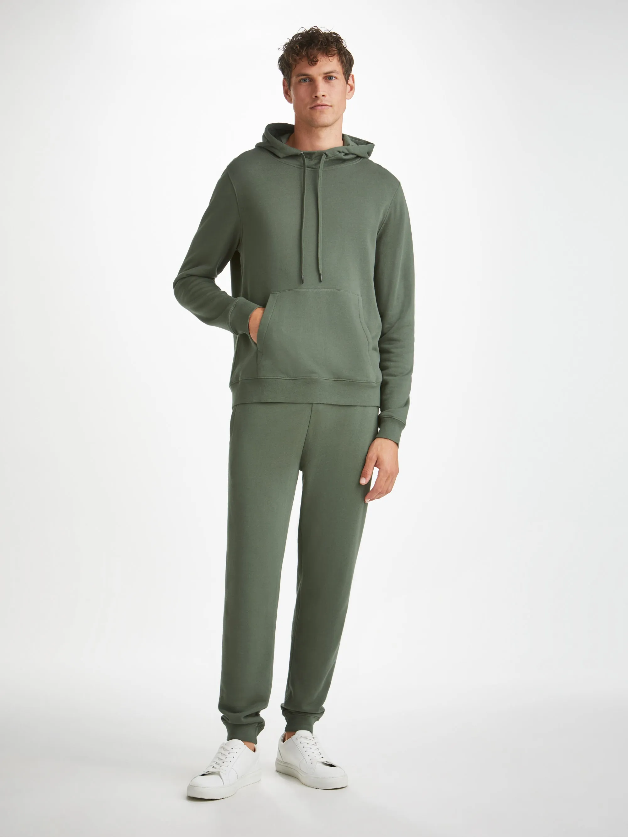 Men's Pullover Hoodie and Sweatpants Quinn Cotton Modal Soft Green sold by Derek Rose