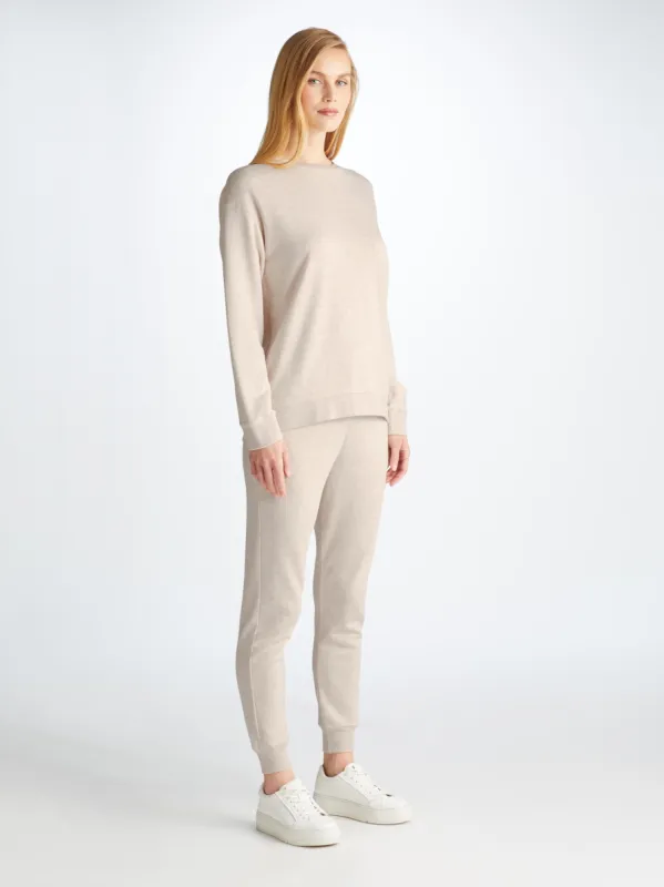 Women's Sweatshirt and Sweatpants Quinn Cotton Modal Oat sold by Derek Rose