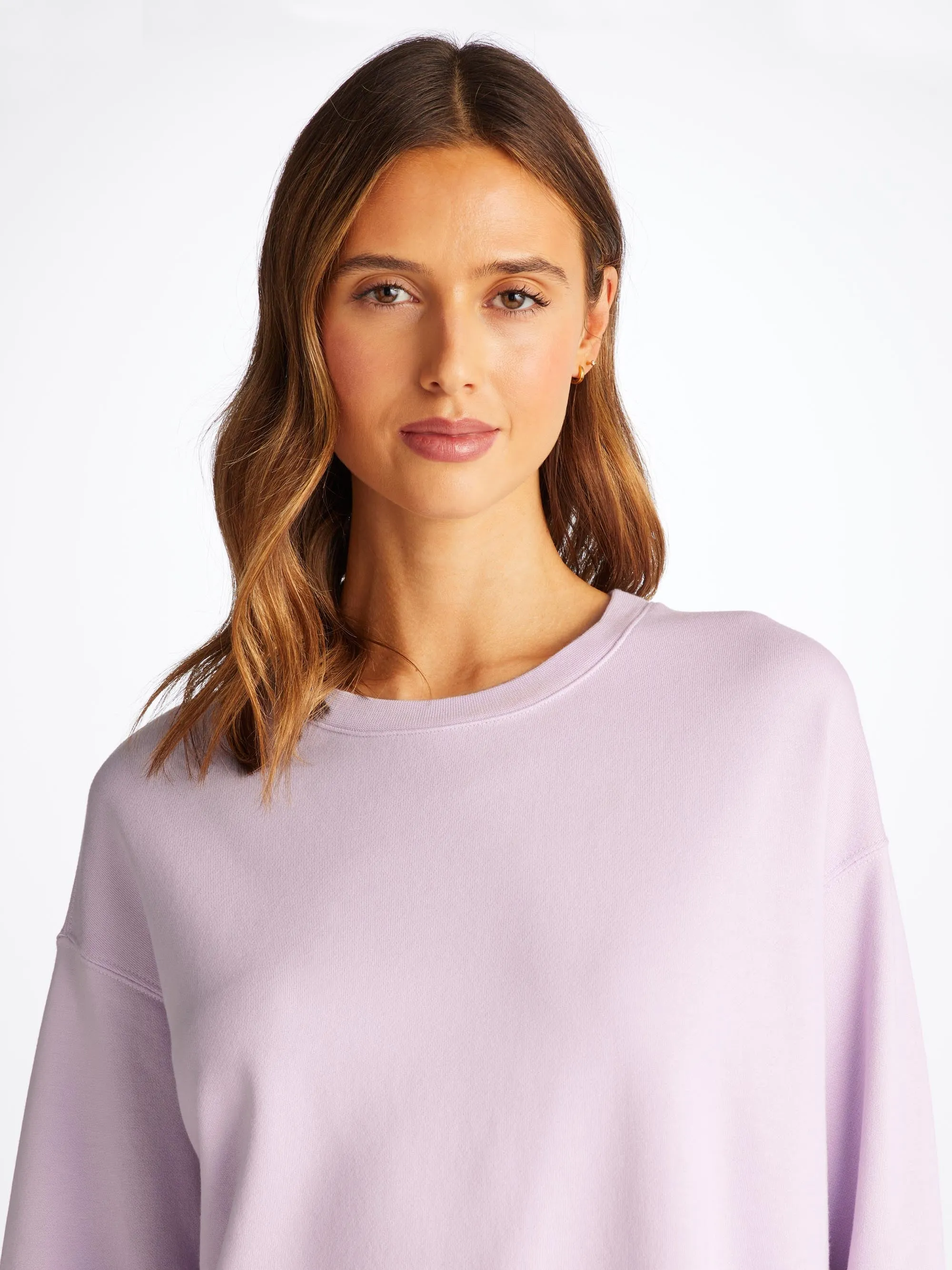 Women's Sweatshirt and Sweatpants Quinn Cotton Modal Lilac sold by Derek Rose product image thumbnail 5