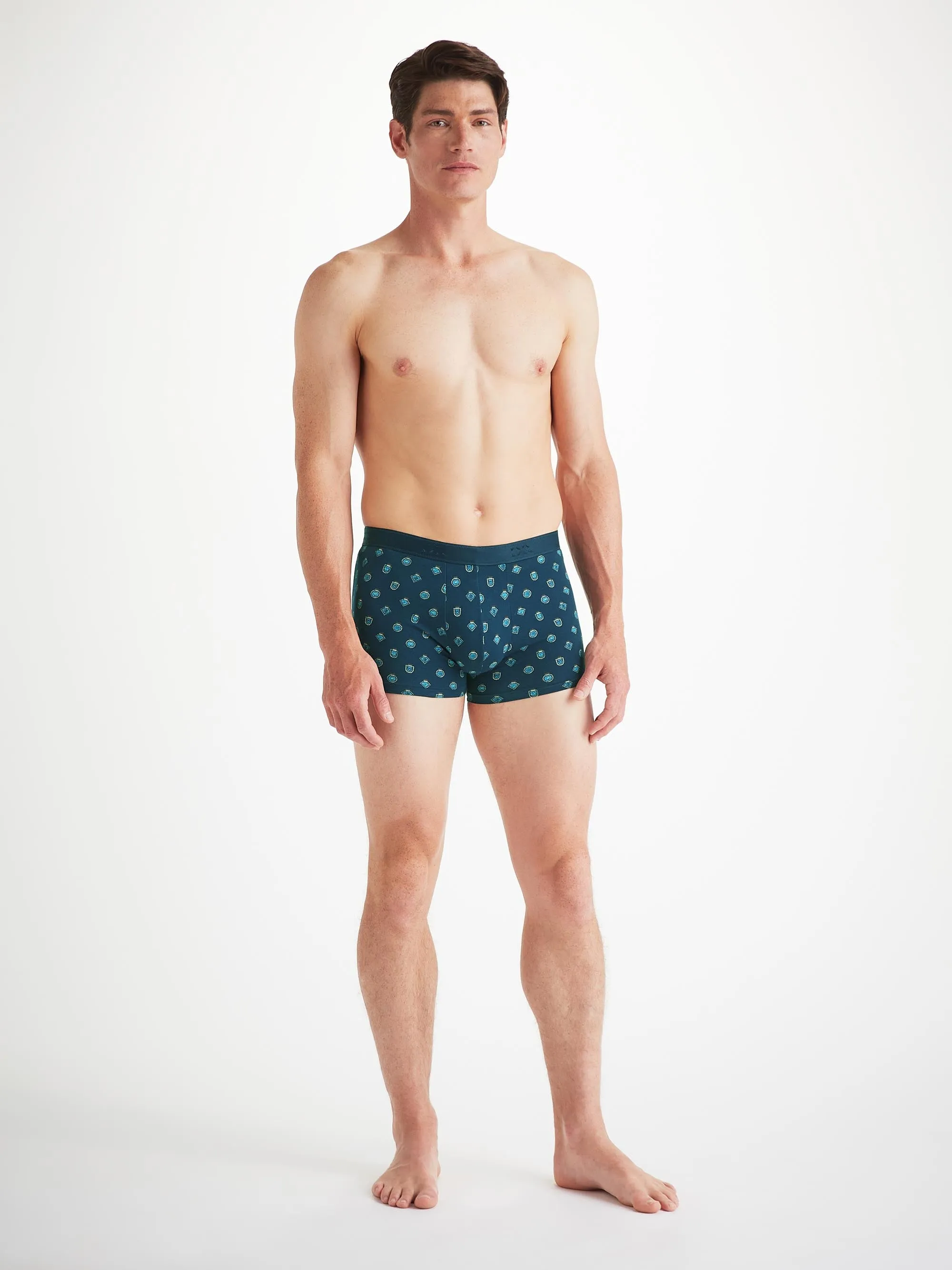 Men's Boxer Briefs Medalion Pima Cotton Stretch Navy sold by Derek Rose product image thumbnail 2
