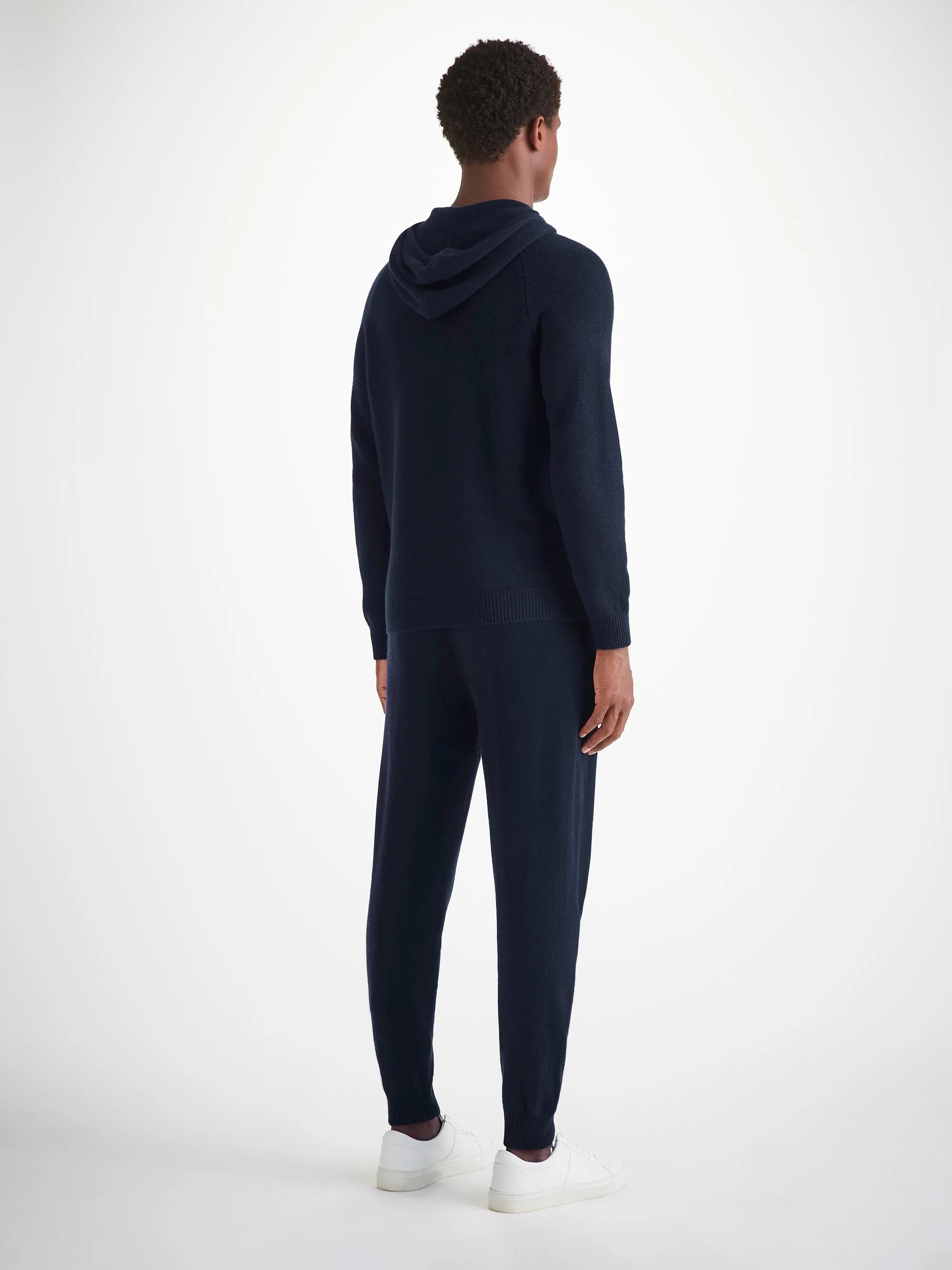 Men's Pullover Hoodie and Track Pants Cashmere Navy Set sold by Derek Rose product image thumbnail 2