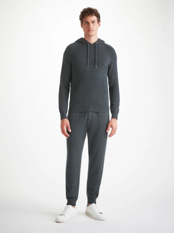 Men's Pullover Hoodie and Track Pants Cashmere Charcoal Set sold by Derek Rose