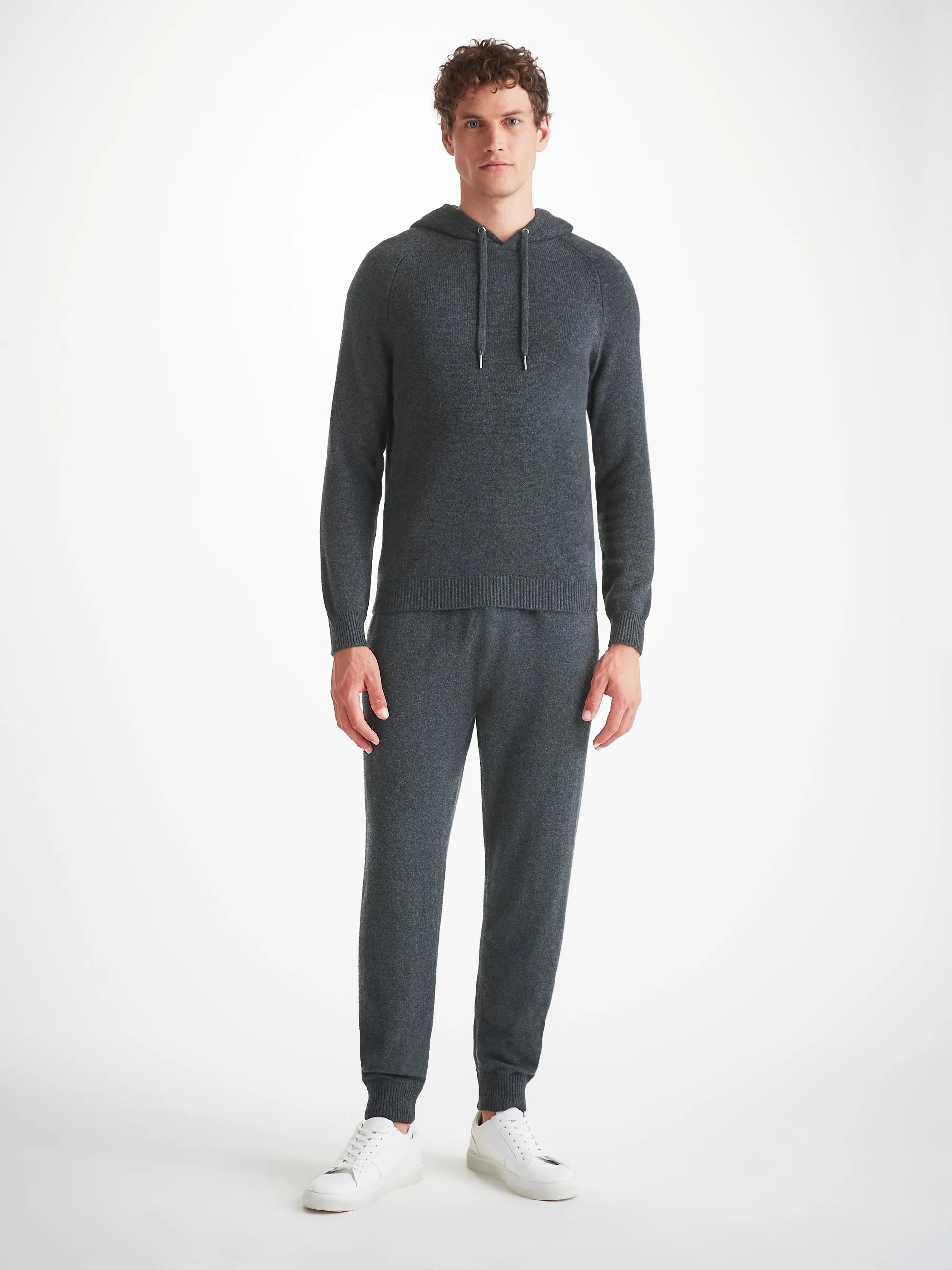 Men's Pullover Hoodie and Track Pants Cashmere Charcoal Set sold by Derek Rose