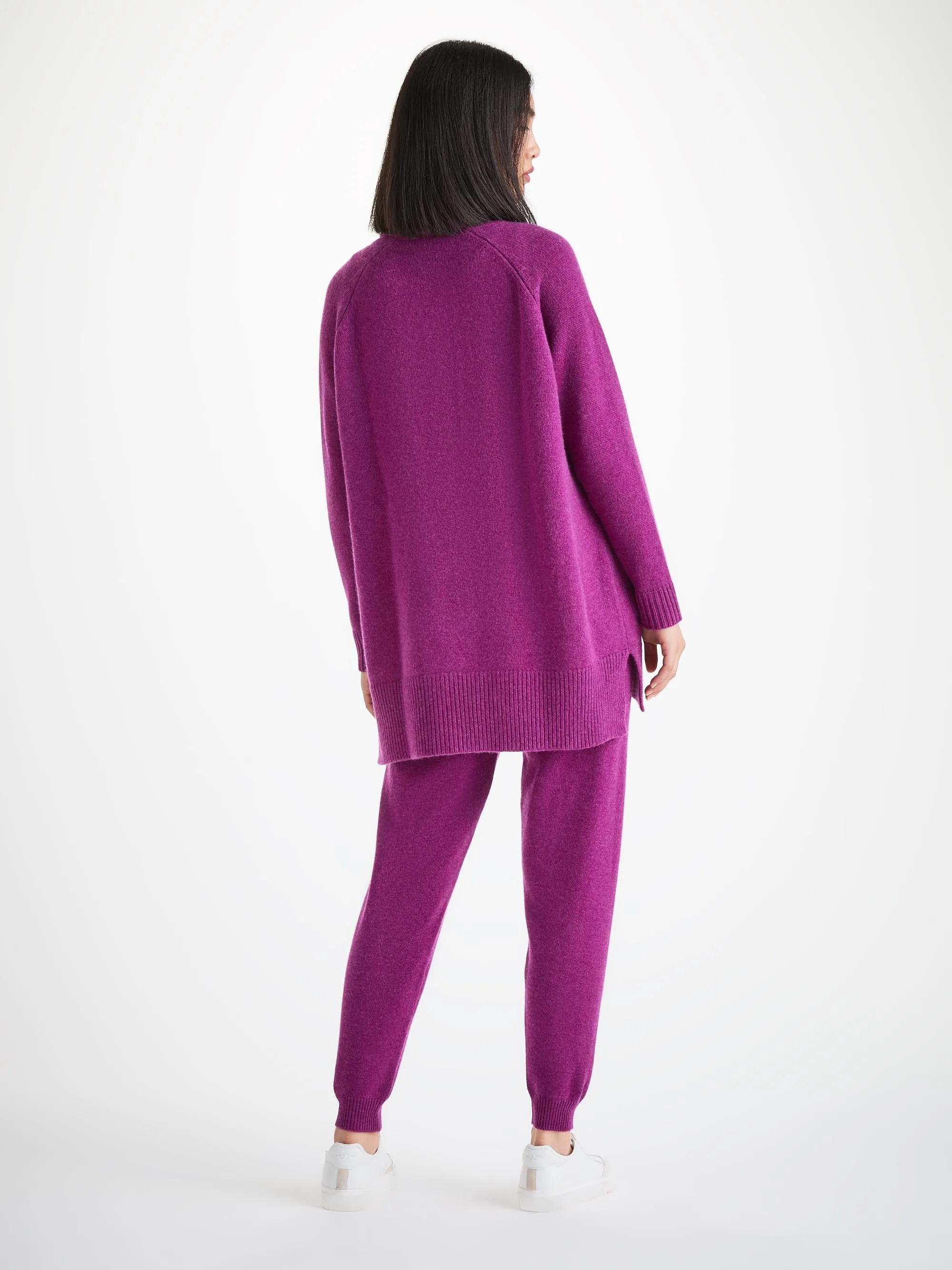 Women's Cardigan and Track Pants Cashmere Purple sold by Derek Rose product image thumbnail 2