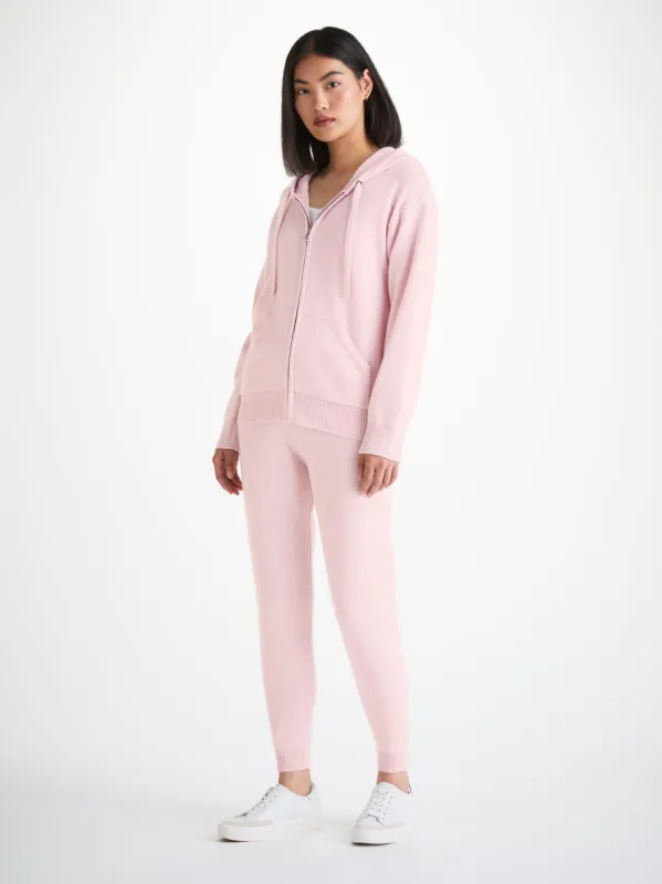 Women's Hoodie and Track Pants Daphne Cashmere Ice Pink sold by Derek Rose