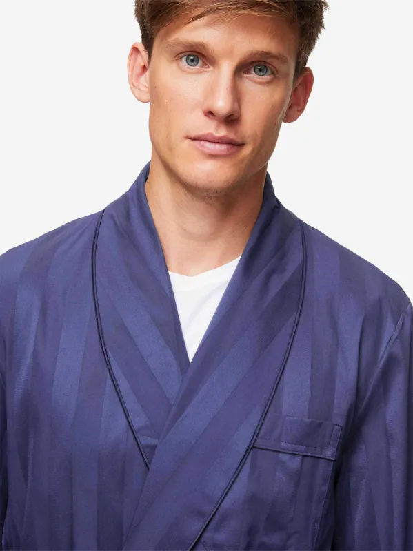 Men's Robe Lingfield Cotton Navy sold by Derek Rose