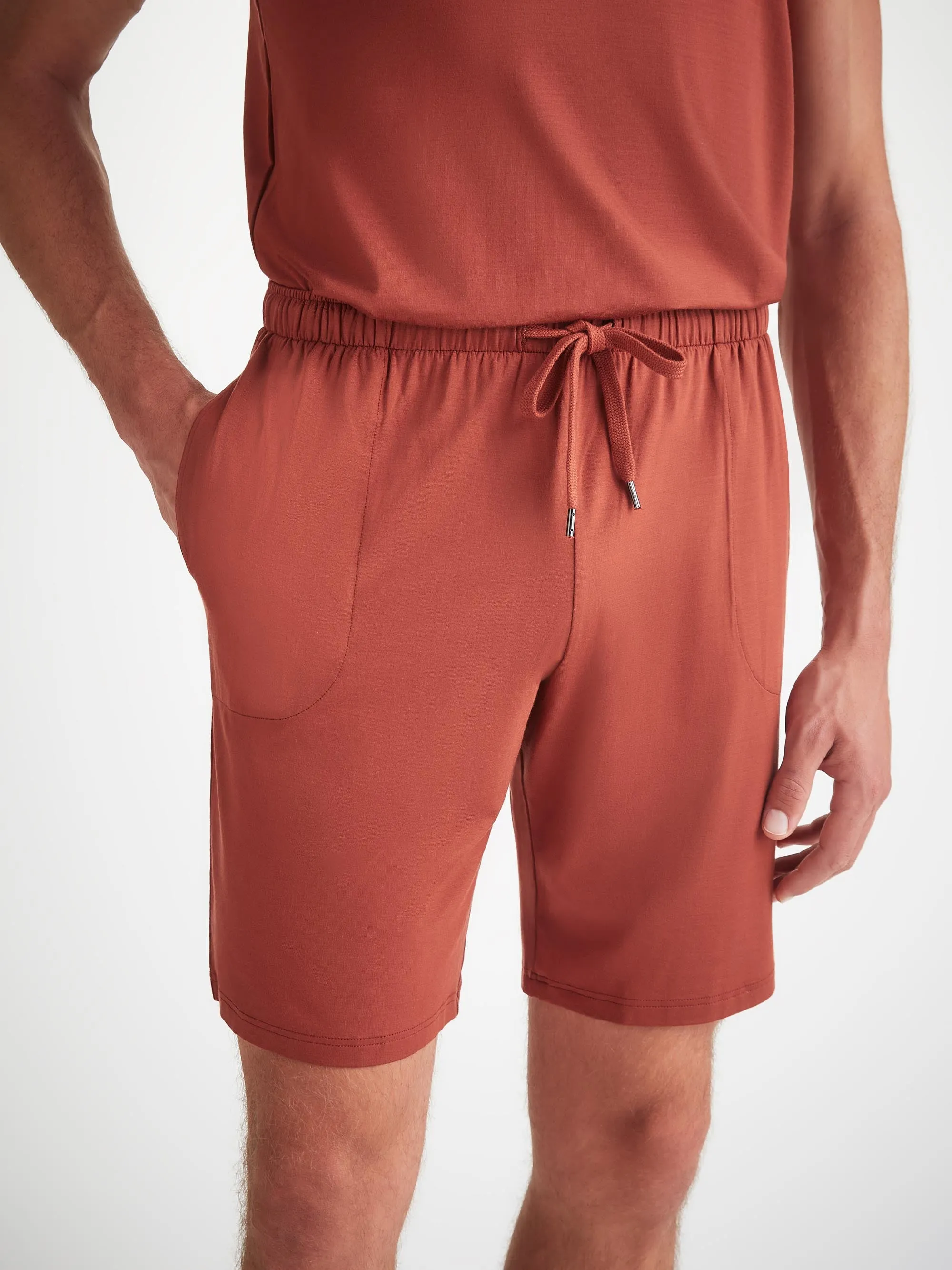 Men's Basel T-Shirt and Lounge Shorts Rust Red Set sold by Derek Rose product image thumbnail 5